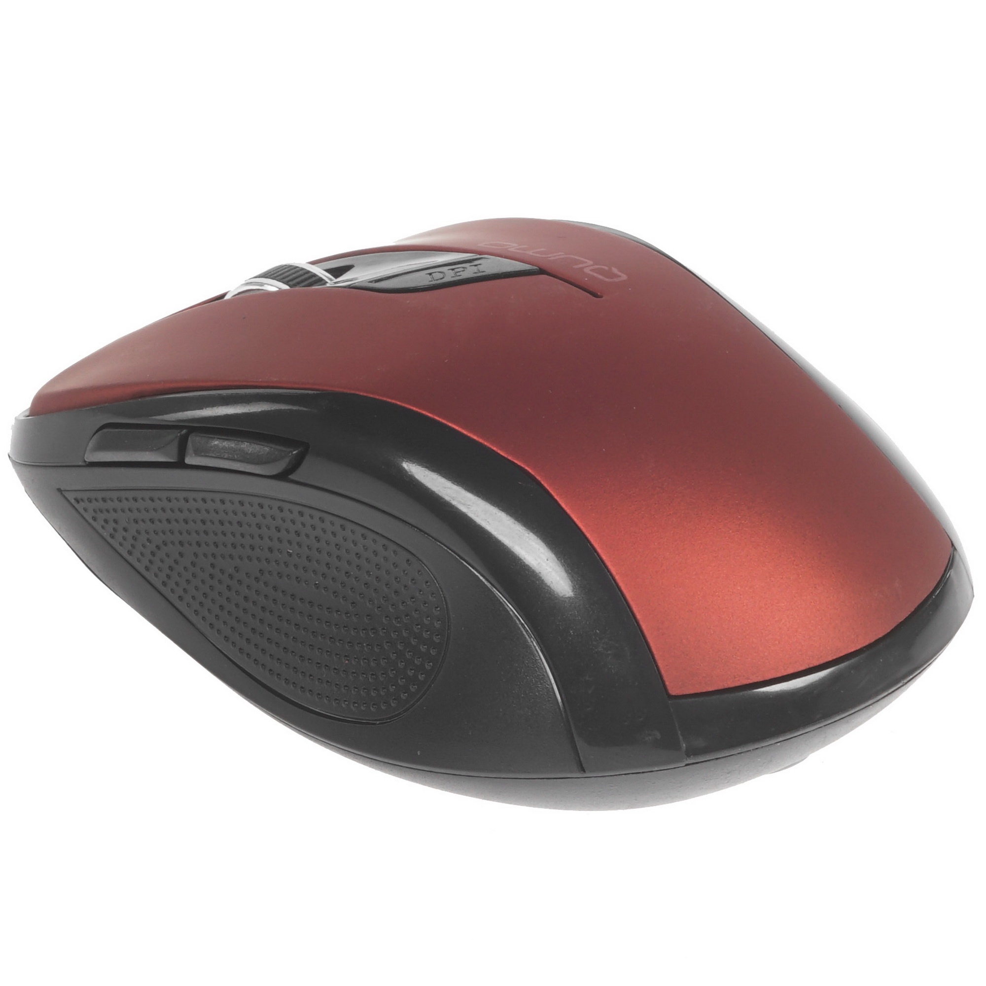 Мышь беспроводная Qumo Office Line M62 красный, 1600 dpi, радиоканал, USB, кнопки - 6