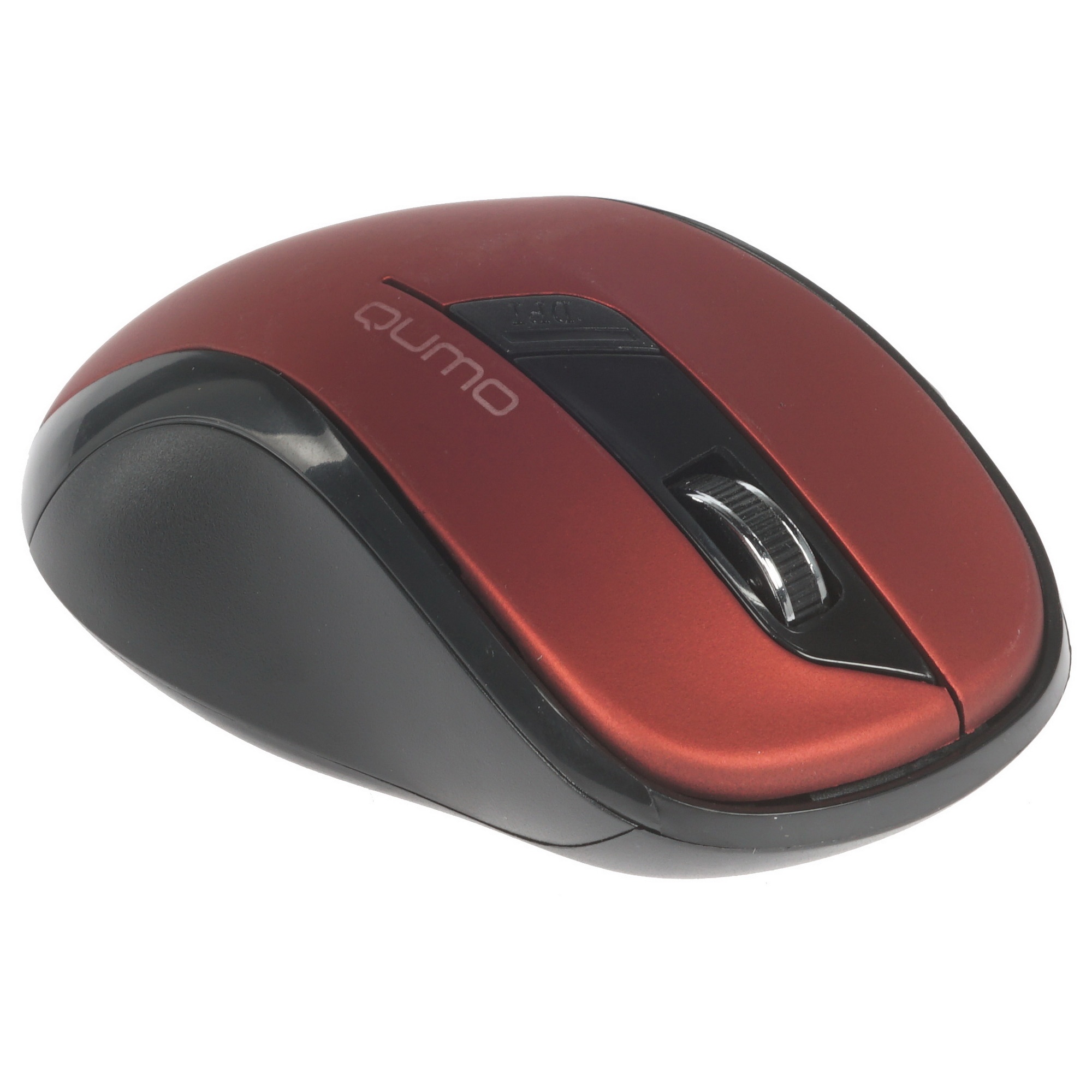 Мышь беспроводная Qumo Office Line M62 красный, 1600 dpi, радиоканал, USB, кнопки - 6