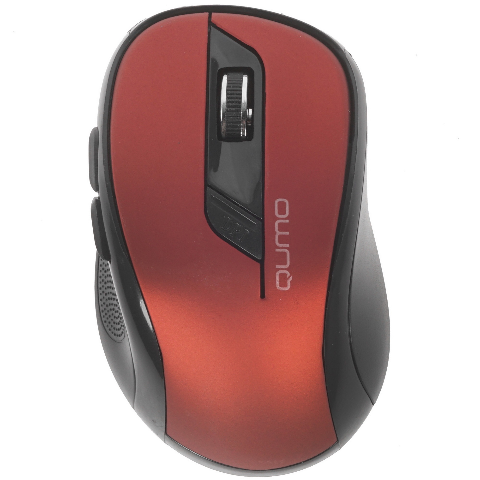 Мышь беспроводная Qumo Office Line M62 красный, 1600 dpi, радиоканал, USB, кнопки - 6