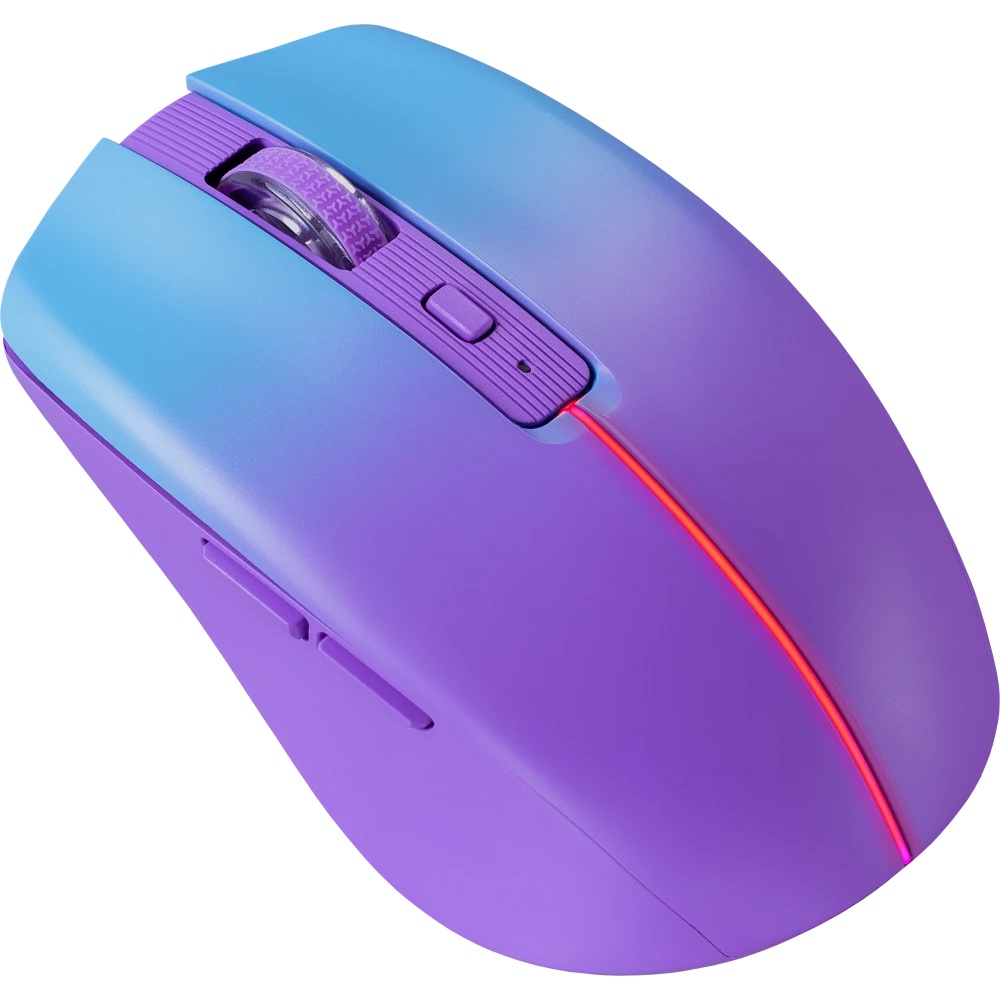 Мышь беспроводная Defender Mystery MM-301 фиолетовый, 1600 dpi, радиоканал, Bluetooth, USB, кнопки -