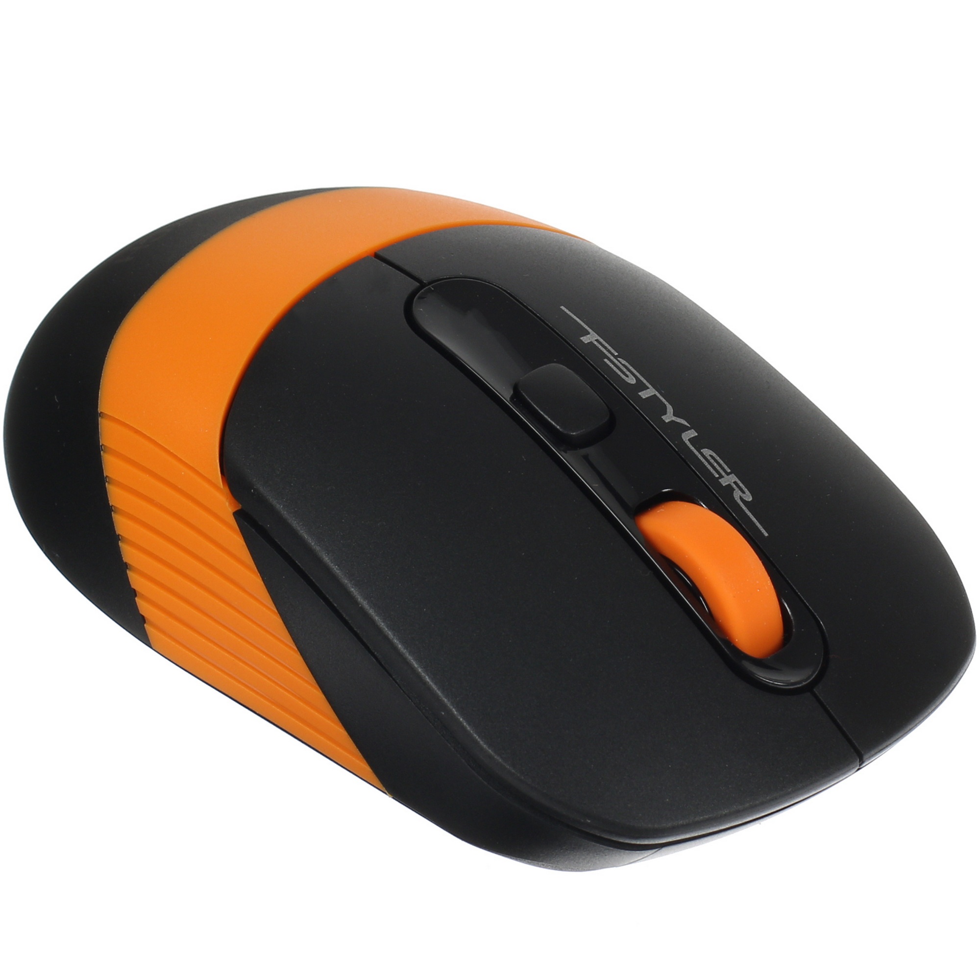 Мышь беспроводная A4Tech Fstyler FG10 черный/оранжевый, 2000 dpi, радиоканал, USB, кнопки - 4
