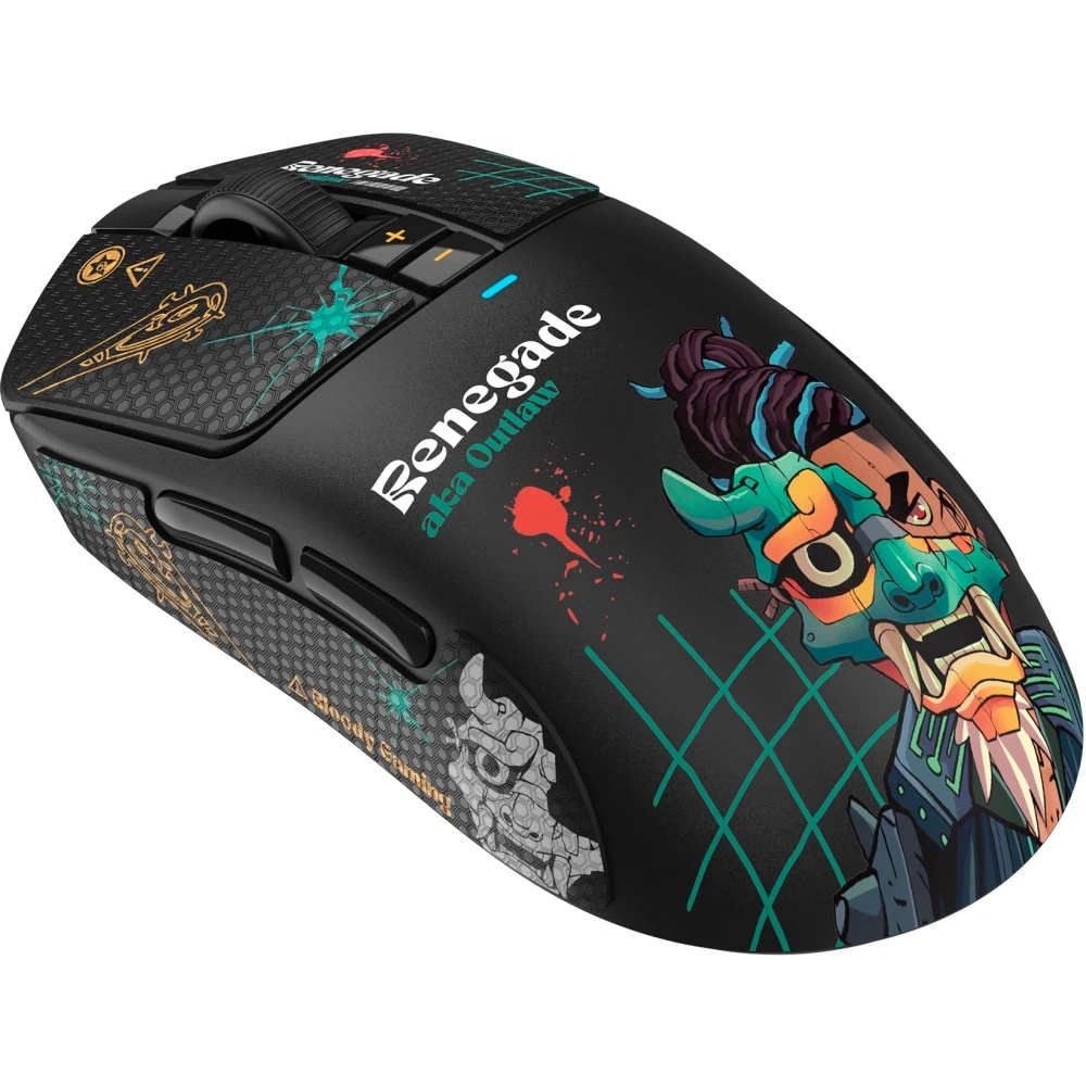 Мышь беспроводная/проводная A4Tech Bloody R72 Ultra Duo черный/рисунок, 20000 dpi, радиоканал, USB,