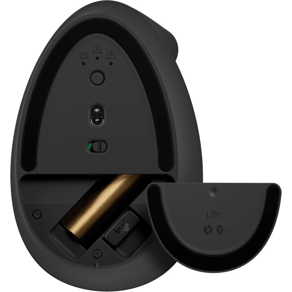 Мышь беспроводная Logitech Lift графитовый, 4000 dpi, радиоканал, Bluetooth, USB, кнопки - 6