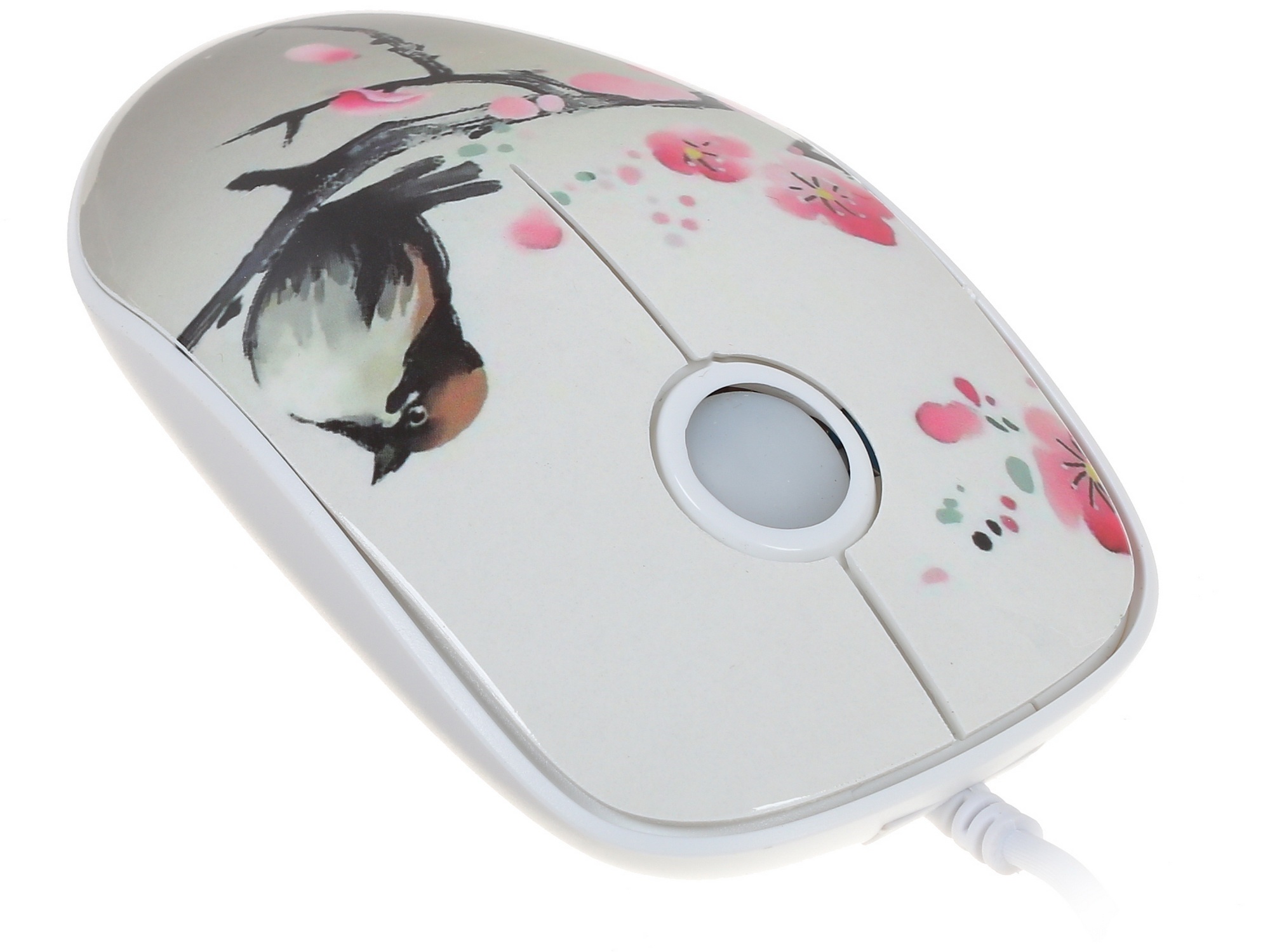 Мышь проводная Qumo Office M43 Serenity белый, 1000 dpi, USB, кнопки - 3