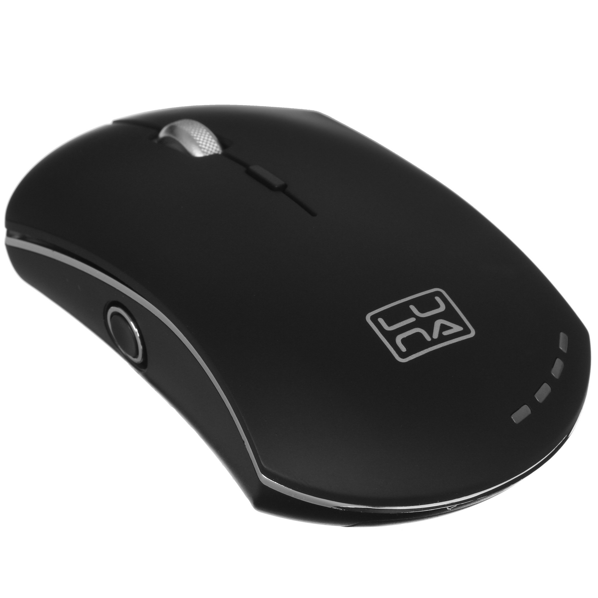 Мышь беспроводная Qumo Office Luna M74 черный, 1600 dpi, радиоканал, USB, кнопки - 6