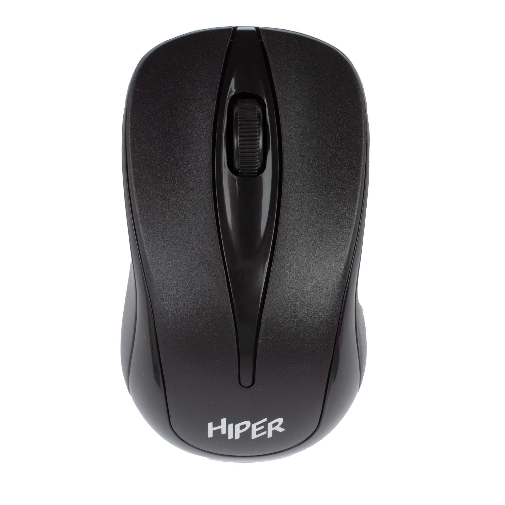 Мышь беспроводная HIPER HOMW-061 черный, 1000 dpi, радиоканал, USB, кнопки - 3