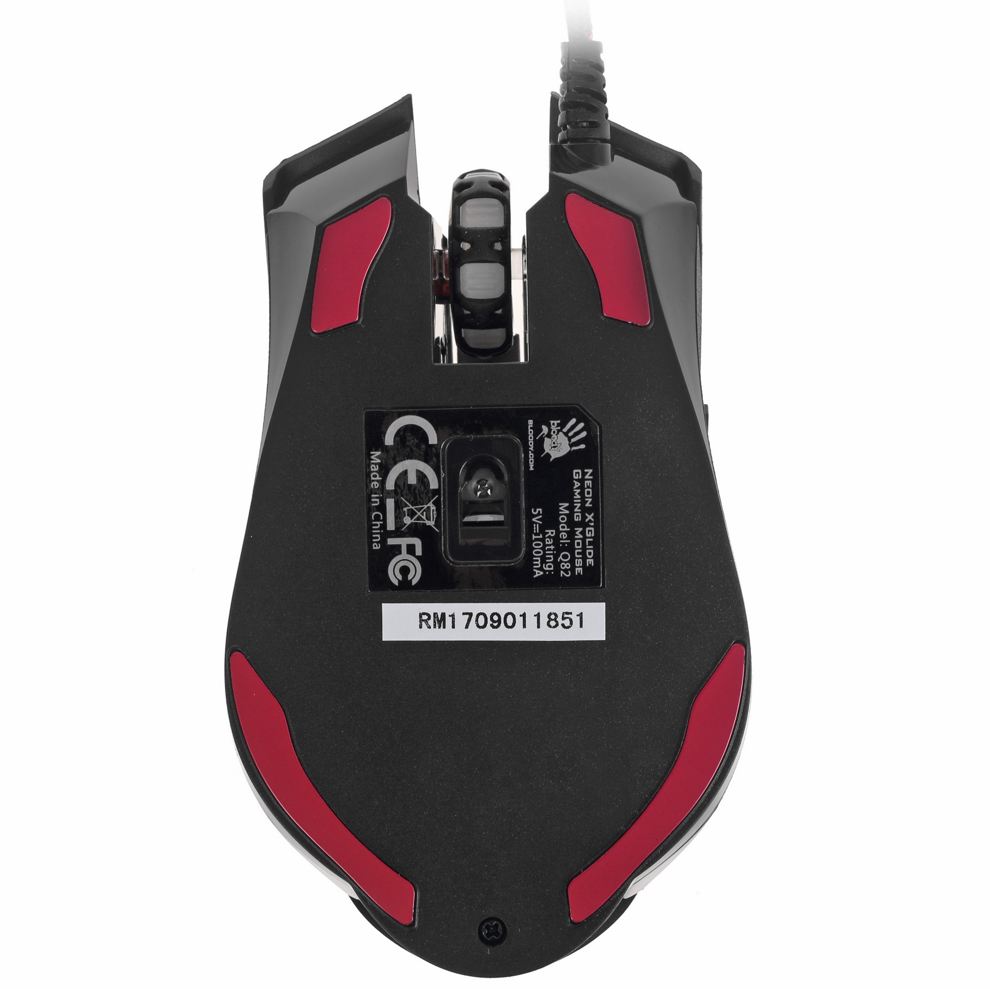 Мышь проводная A4Tech Bloody Q82 черный, 3200 dpi, USB, кнопки - 8
