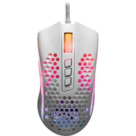 Мышь проводная Defender Redragon Storm белый, 12400 dpi, USB, кнопки - 8