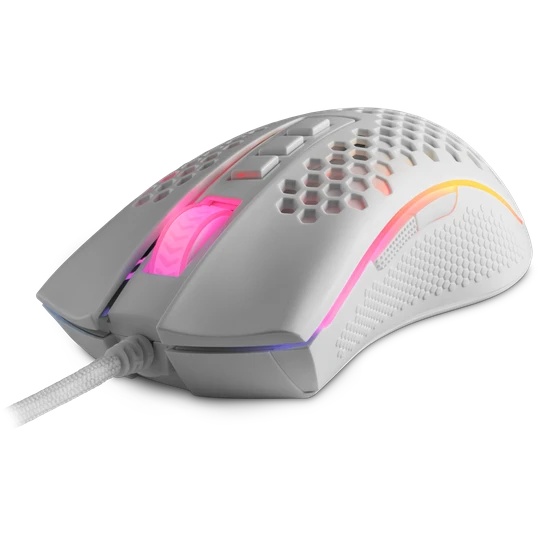 Мышь проводная Defender Redragon Storm белый, 12400 dpi, USB, кнопки - 8