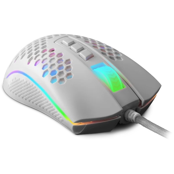 Мышь проводная Defender Redragon Storm белый, 12400 dpi, USB, кнопки - 8