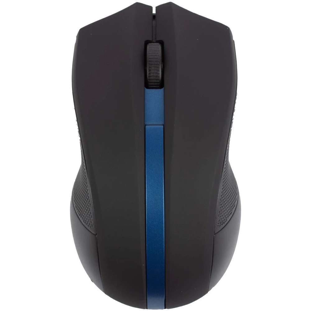 Мышь беспроводная HIPER HOMW-074 черный/синий, 1000 dpi, радиоканал, USB, кнопки - 3