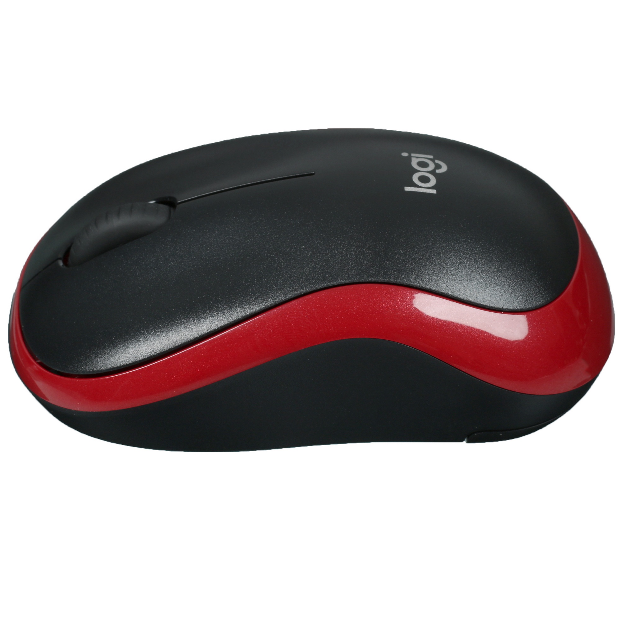 Мышь беспроводная Logitech M186 черный/красный, 1000 dpi, радиоканал, USB, кнопки - 3