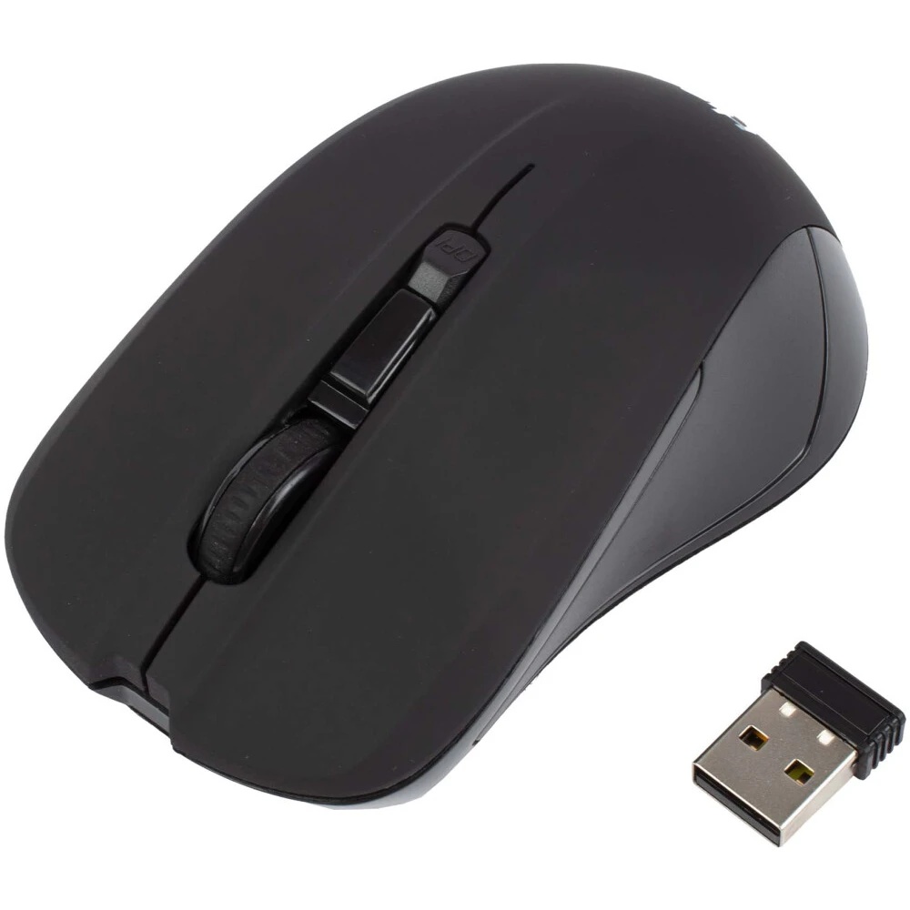 Мышь беспроводная HIPER HOMW-101 /1000-1600 dpi/оптический/4 кнопки/Soft-touch покрытие/USB-приемник