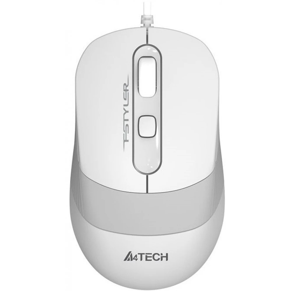 Мышь проводная A4Tech Fstyler FM10S белый/серый, 1600 dpi, USB, кнопки - 4