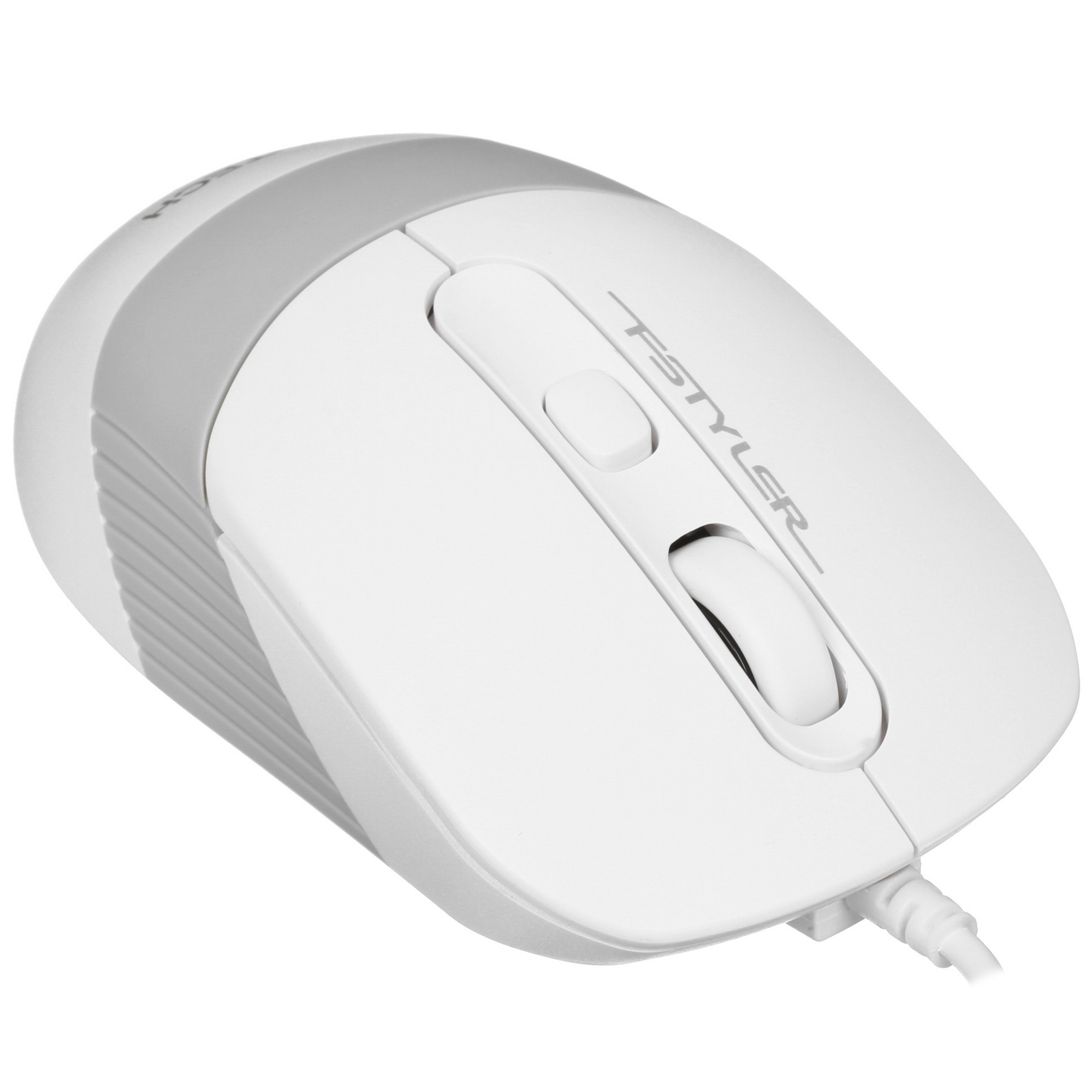 Мышь проводная A4Tech Fstyler FM10S белый/серый, 1600 dpi, USB, кнопки - 4