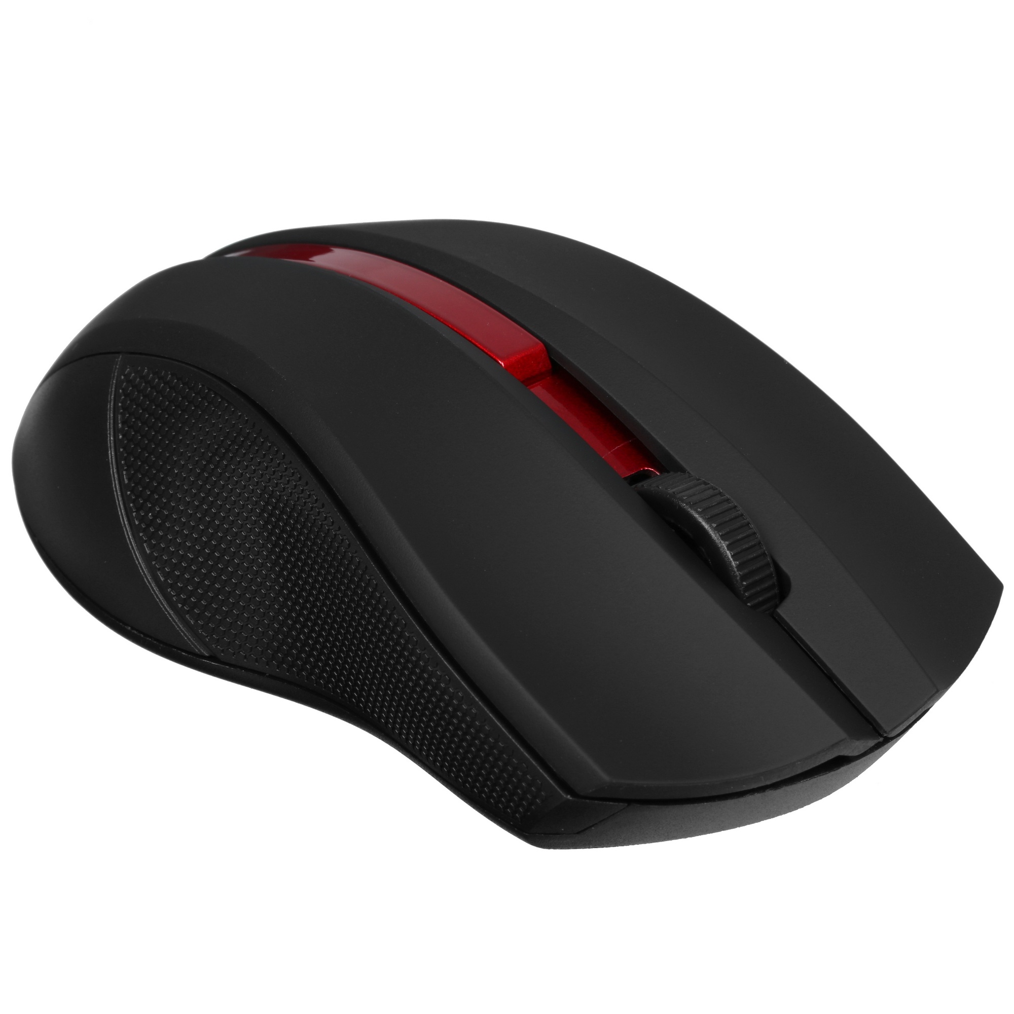 Мышь беспроводная HIPER HOMW-073 черный/красный, 1000 dpi, радиоканал, USB, кнопки - 3