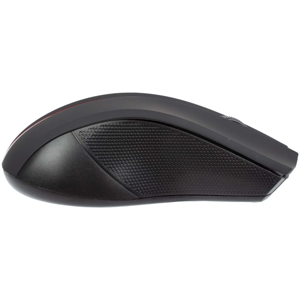 Мышь беспроводная HIPER HOMW-073 черный/красный, 1000 dpi, радиоканал, USB, кнопки - 3