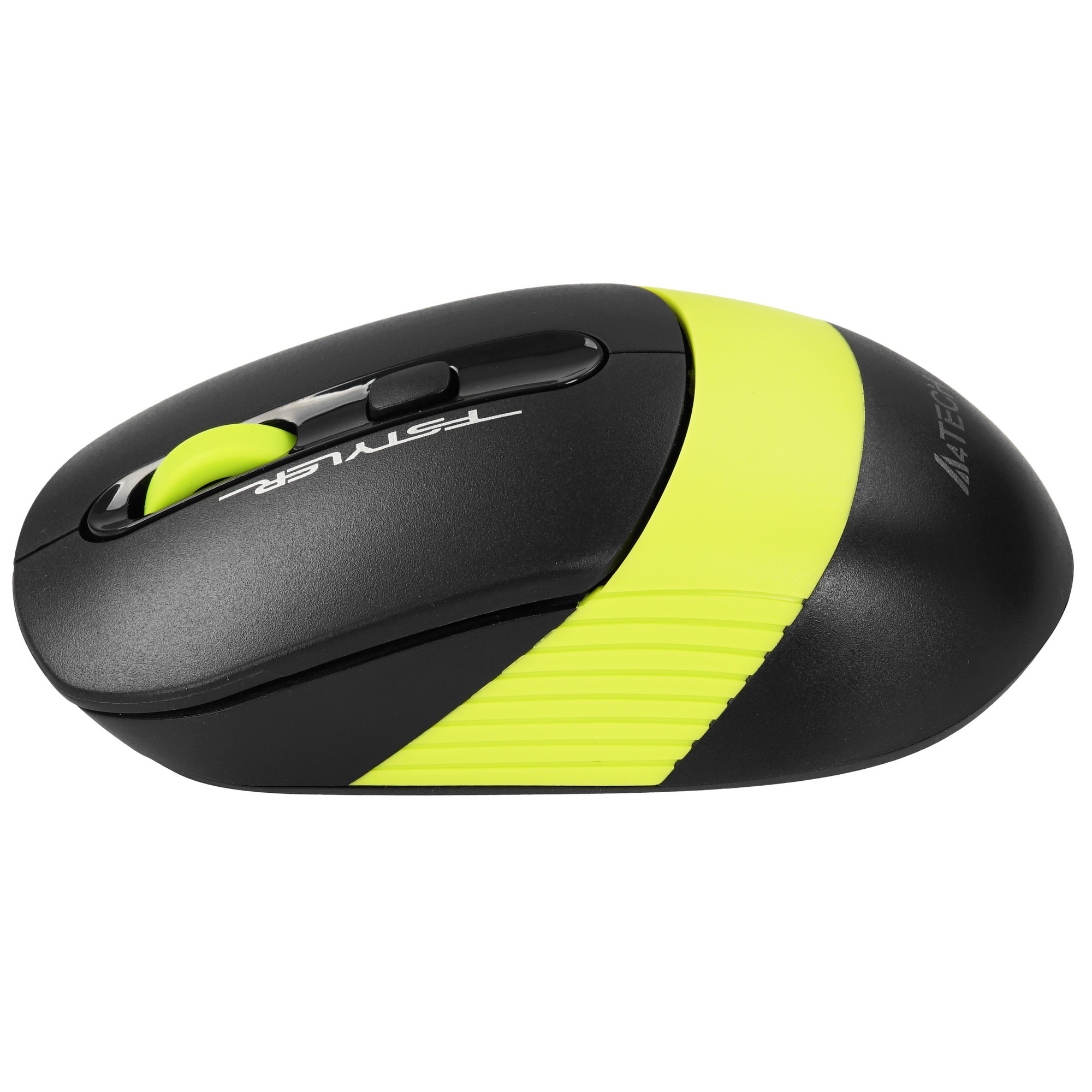 Мышь беспроводная A4Tech Fstyler FG10CS Air черный/зеленый, 2000 dpi, радиоканал, USB, кнопки - 4