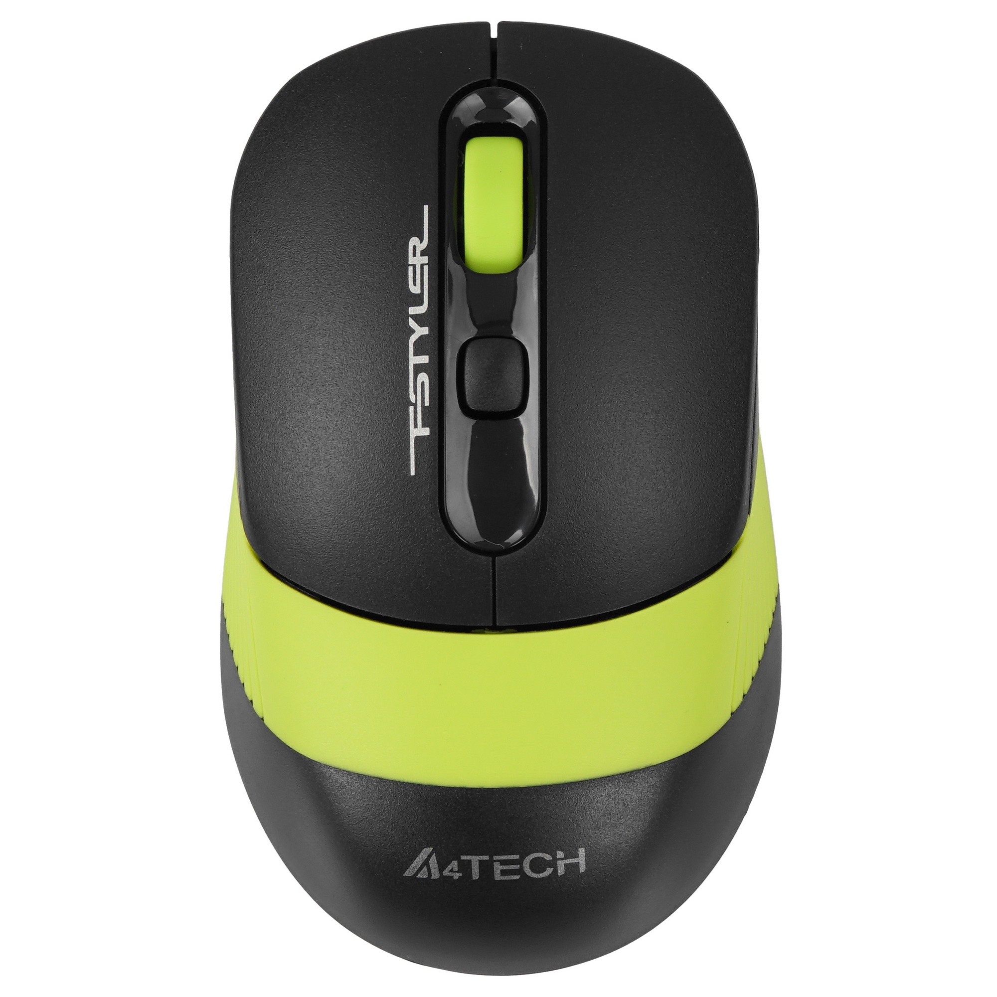 Мышь беспроводная A4Tech Fstyler FG10CS Air черный/зеленый, 2000 dpi, радиоканал, USB, кнопки - 4