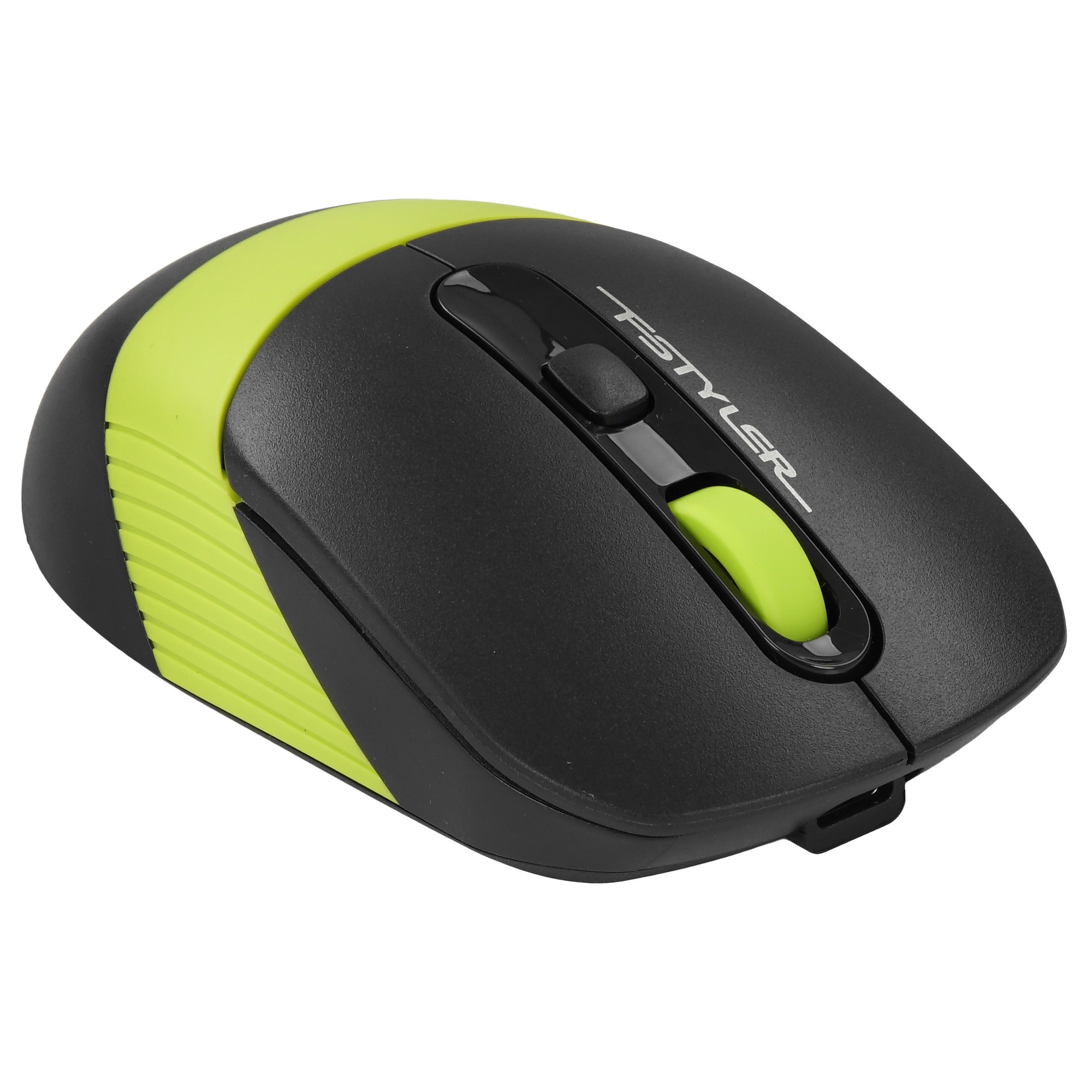 Мышь беспроводная A4Tech Fstyler FG10CS Air черный/зеленый, 2000 dpi, радиоканал, USB, кнопки - 4