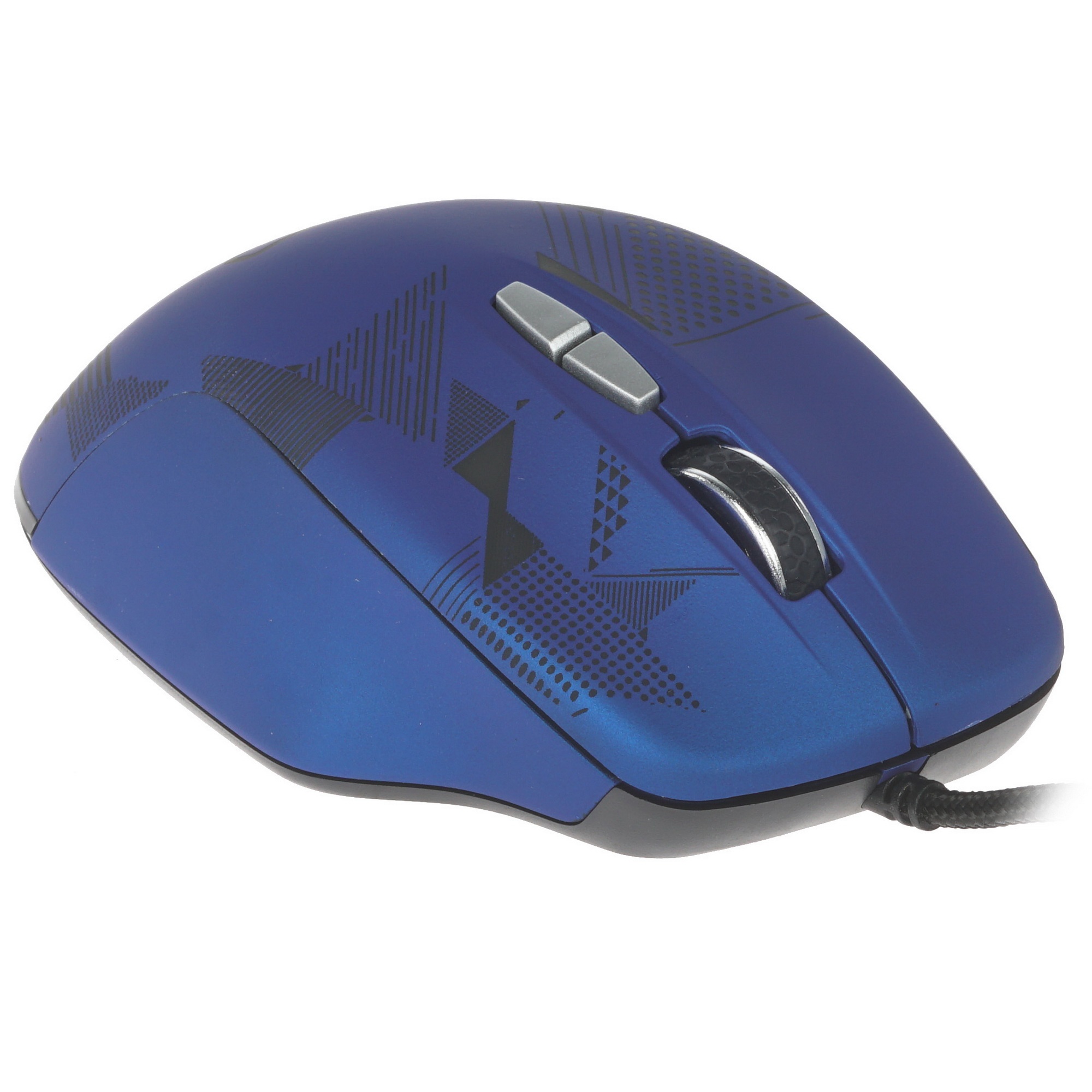 Мышь проводная Qumo Office Enigma M59 синий, 2400 dpi, USB, кнопки - 7