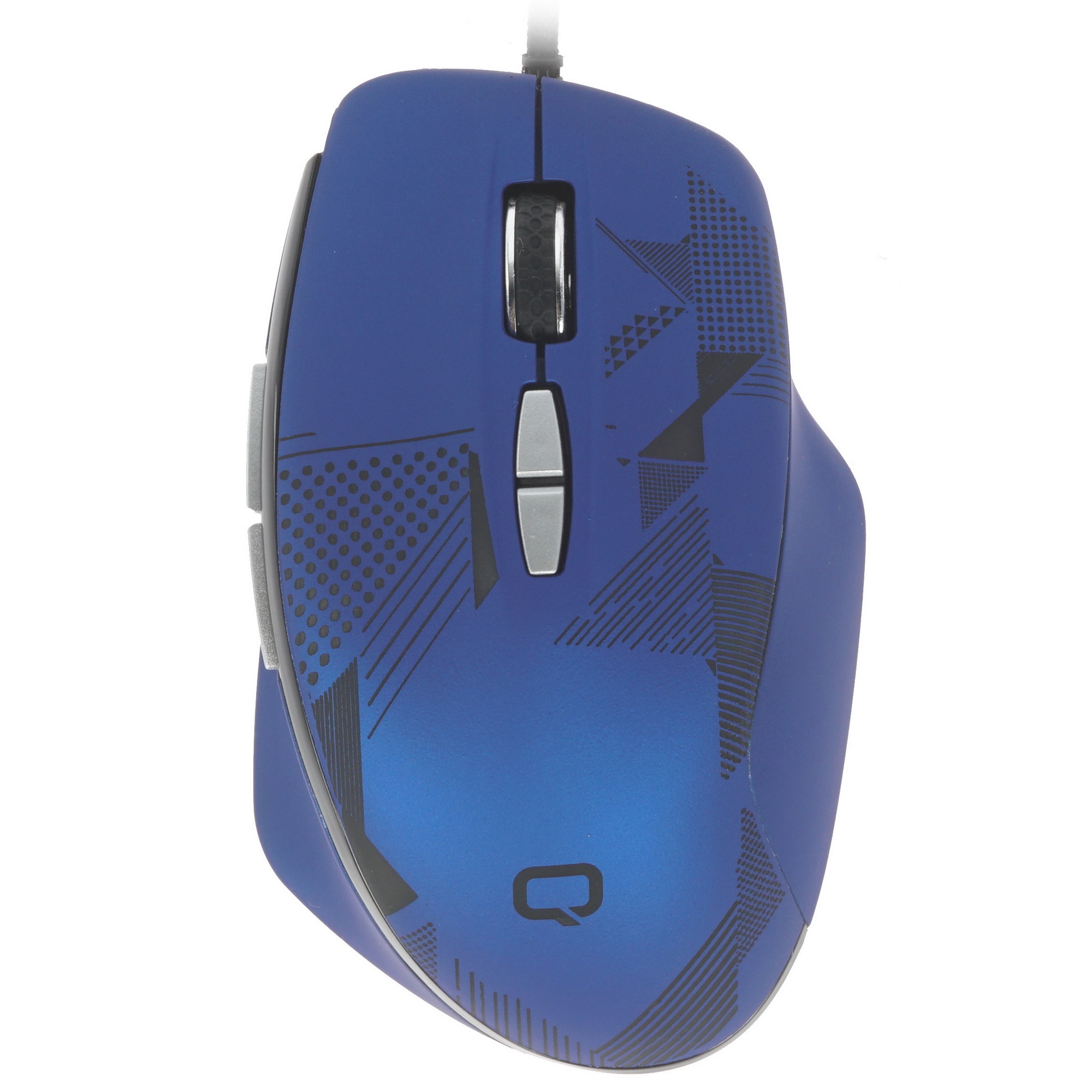 Мышь проводная Qumo Office Enigma M59 синий, 2400 dpi, USB, кнопки - 7