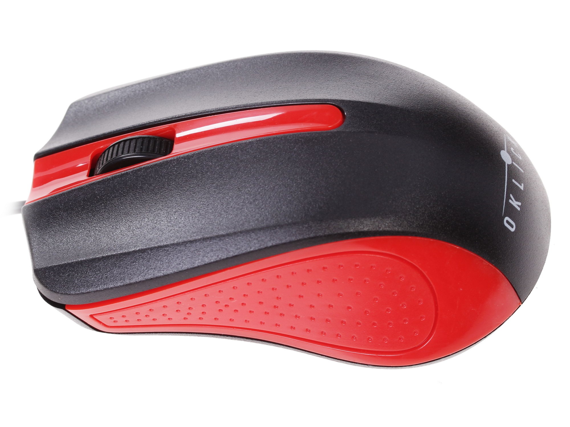 Мышь проводная Oklick 225M черный/красный, 1200 dpi, USB, кнопки - 3