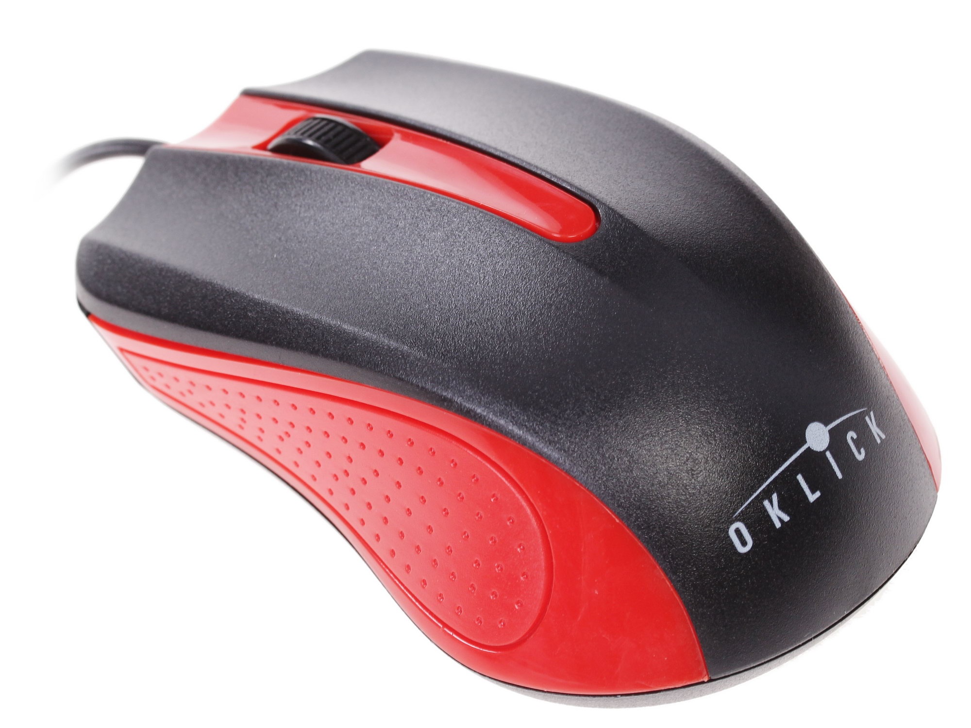 Мышь проводная Oklick 225M черный/красный, 1200 dpi, USB, кнопки - 3