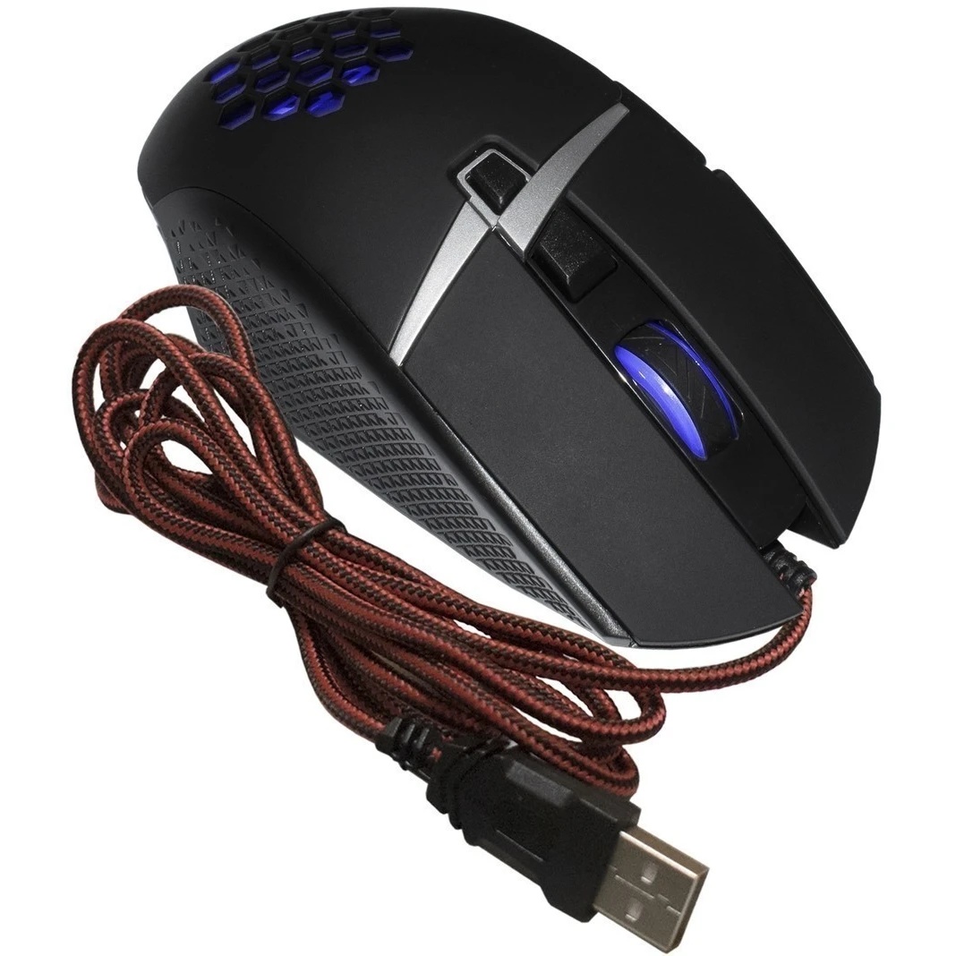 Мышь проводная ExeGate Gaming Standard Laser GML-14 черный, 4000 dpi, USB, кнопки - 8