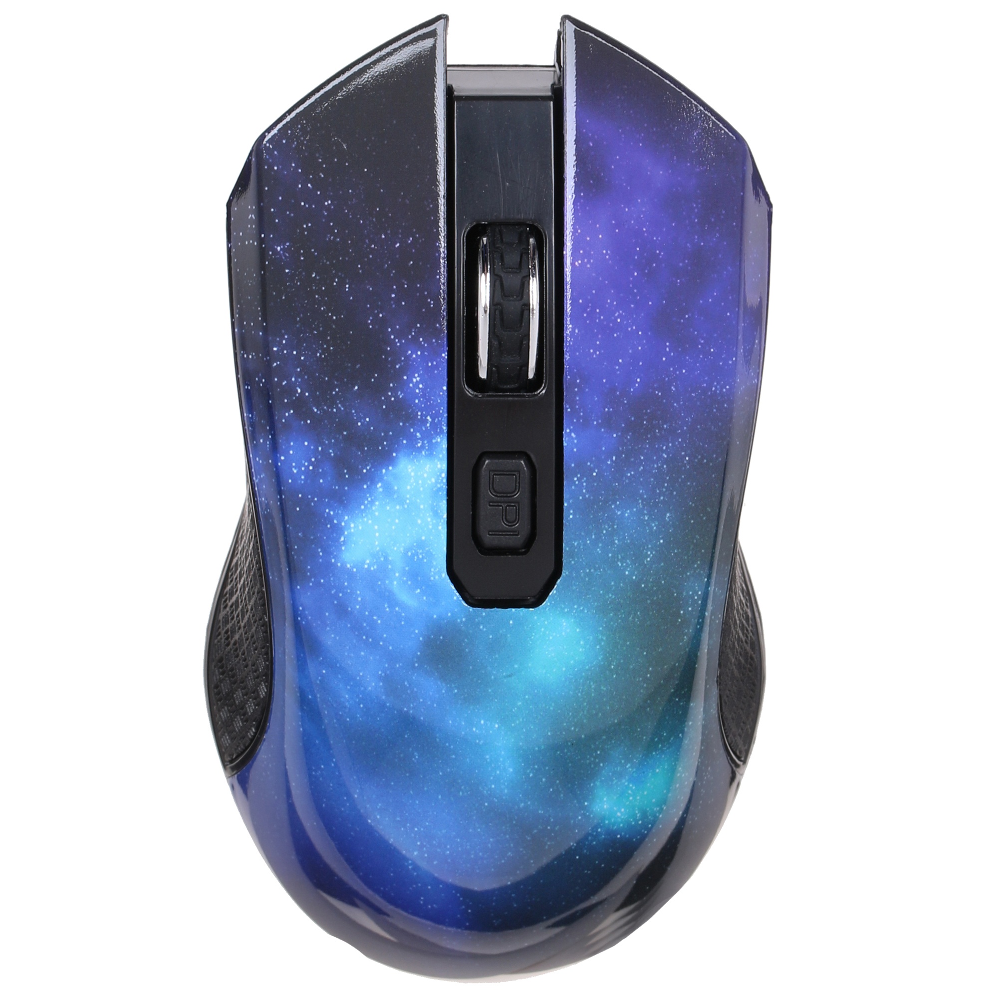 Мышь беспроводная Qumo Office M27 Universe синий, 1600 dpi, радиоканал, USB, кнопки - 4