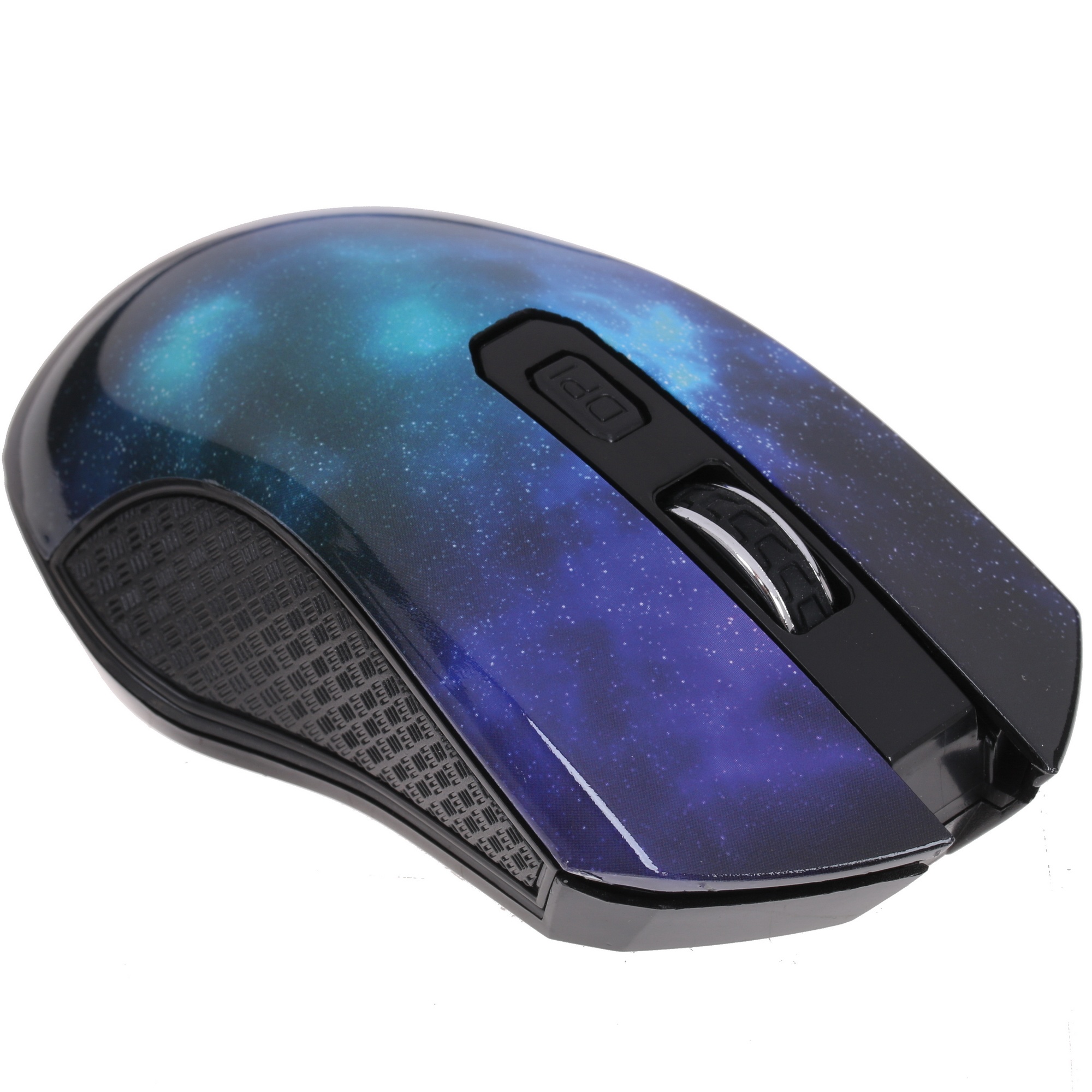 Мышь беспроводная Qumo Office M27 Universe синий, 1600 dpi, радиоканал, USB, кнопки - 4