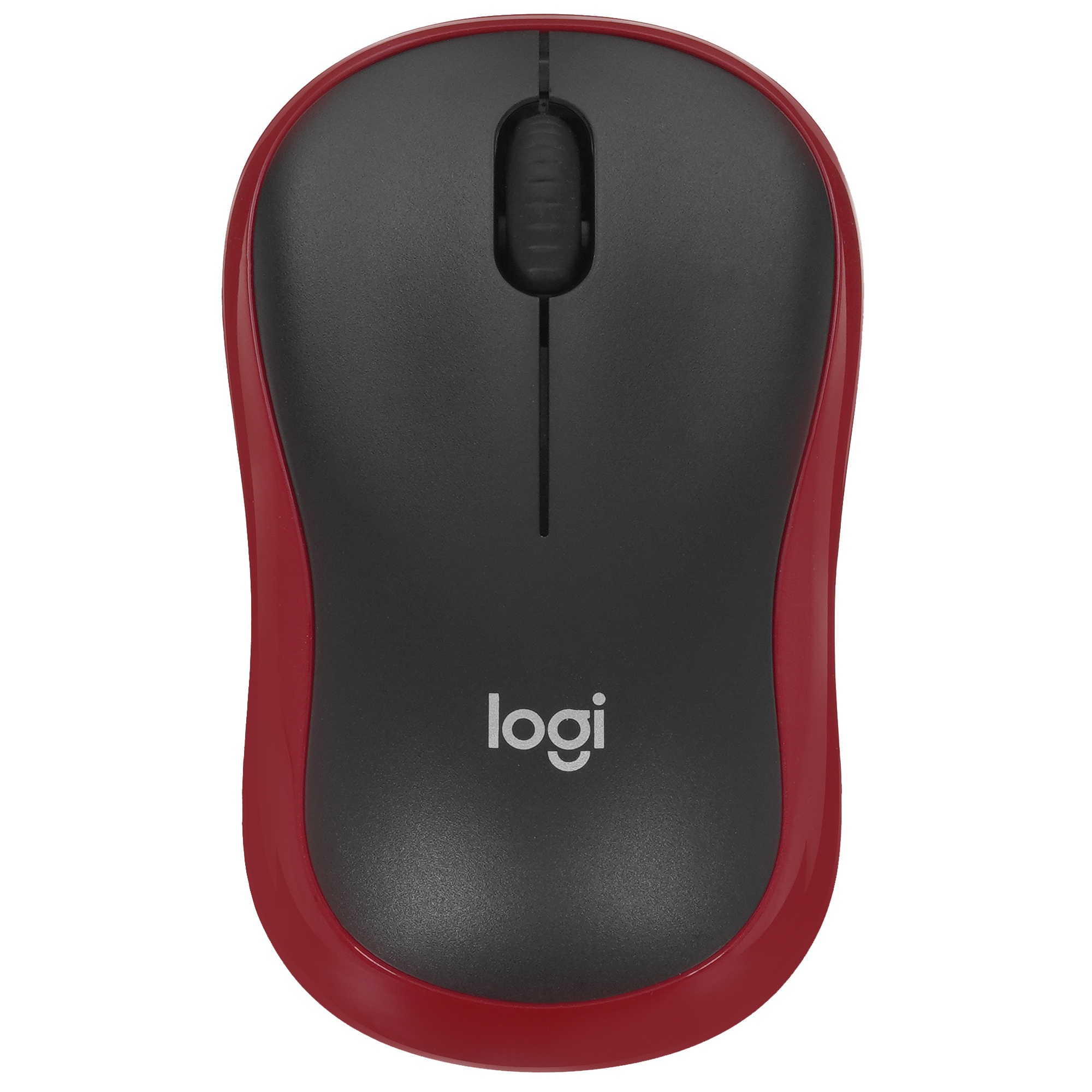 Мышь беспроводная Logitech M185 красный, 1000 dpi, радиоканал, USB, кнопки - 3