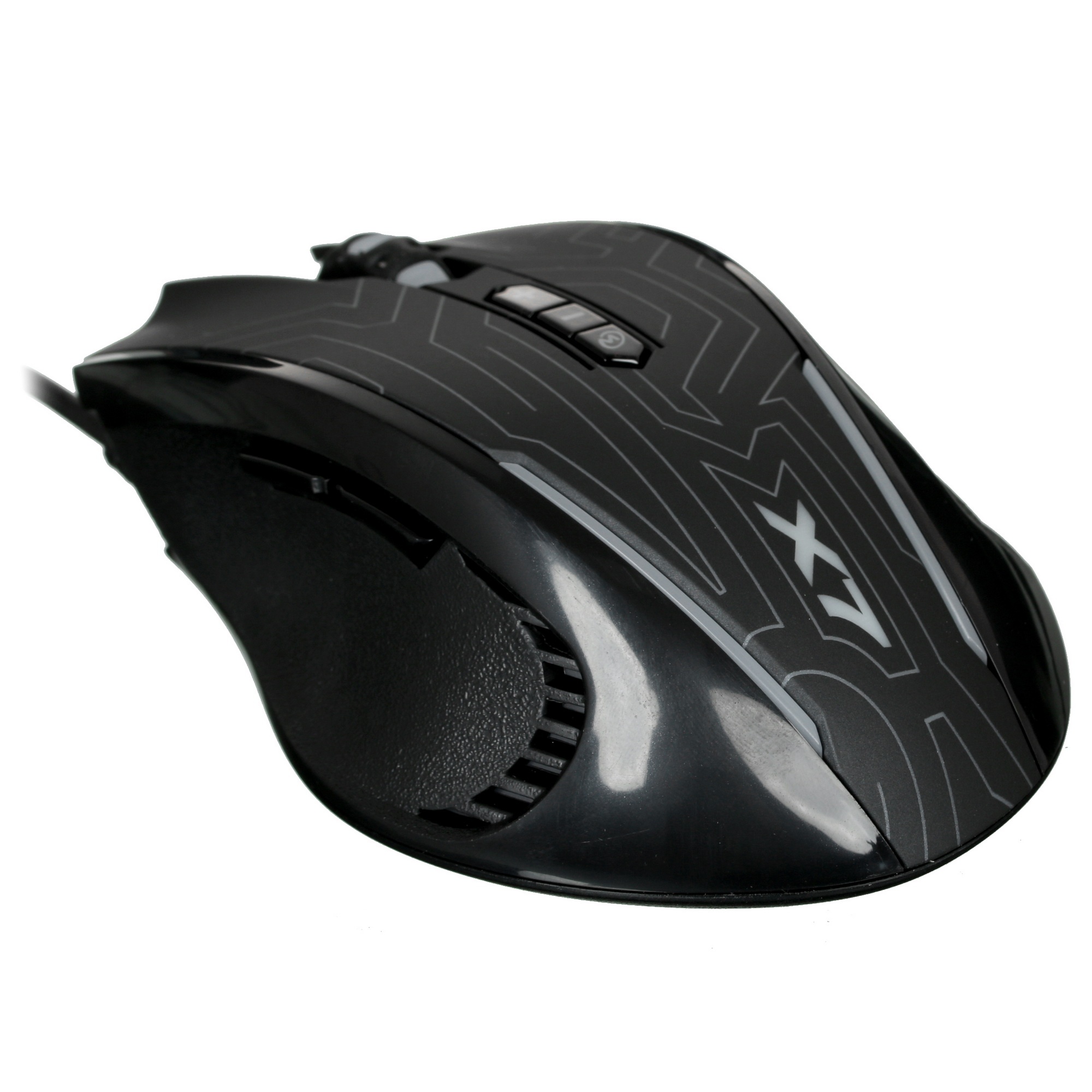 Мышь проводная A4Tech X87 черный, 2400 dpi, USB, кнопки - 8