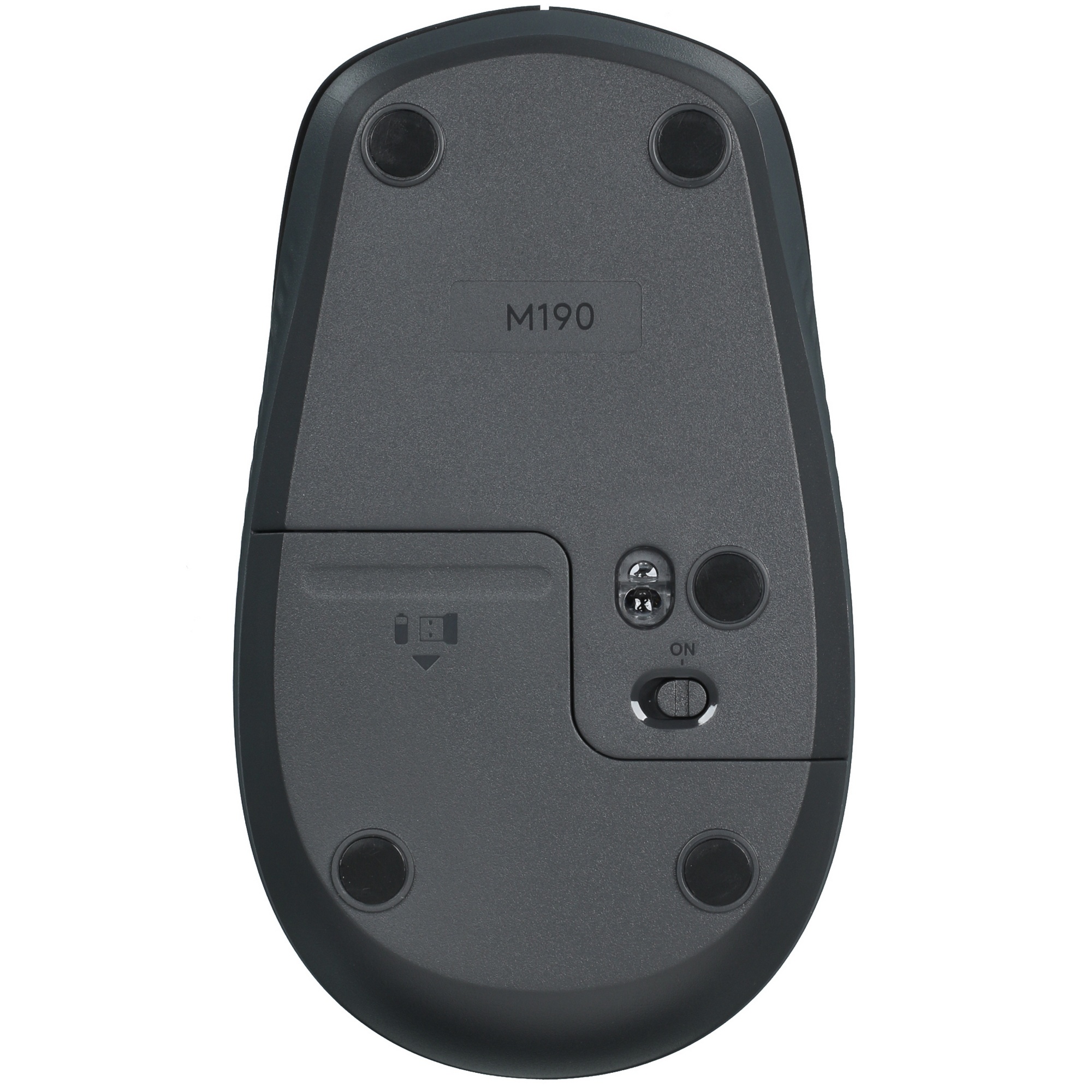 Мышь беспроводная Logitech M190 черный, 1000 dpi, радиоканал, USB, кнопки - 3