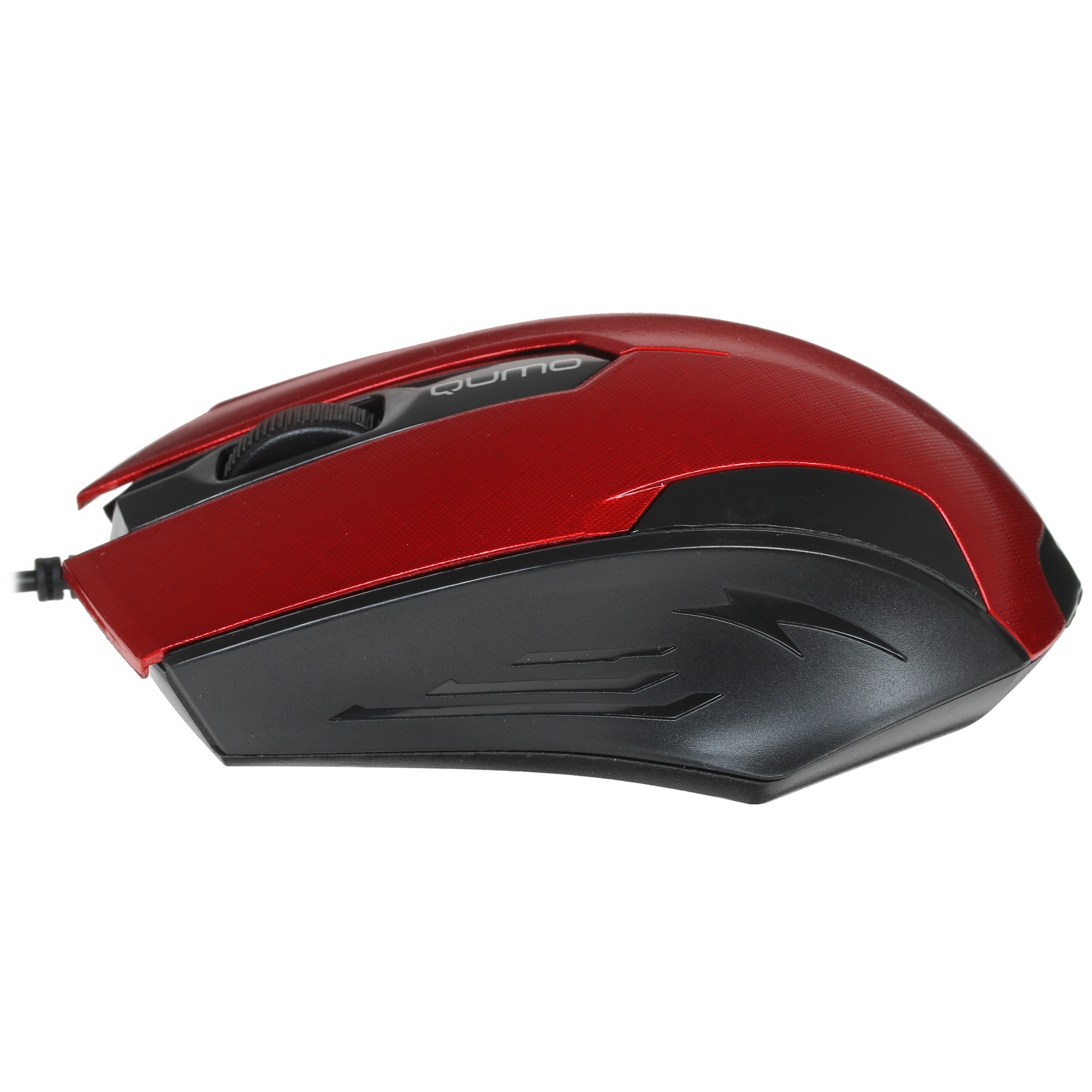 Мышь проводная Qumo Office M14 красный, 1000 dpi, USB, кнопки - 3