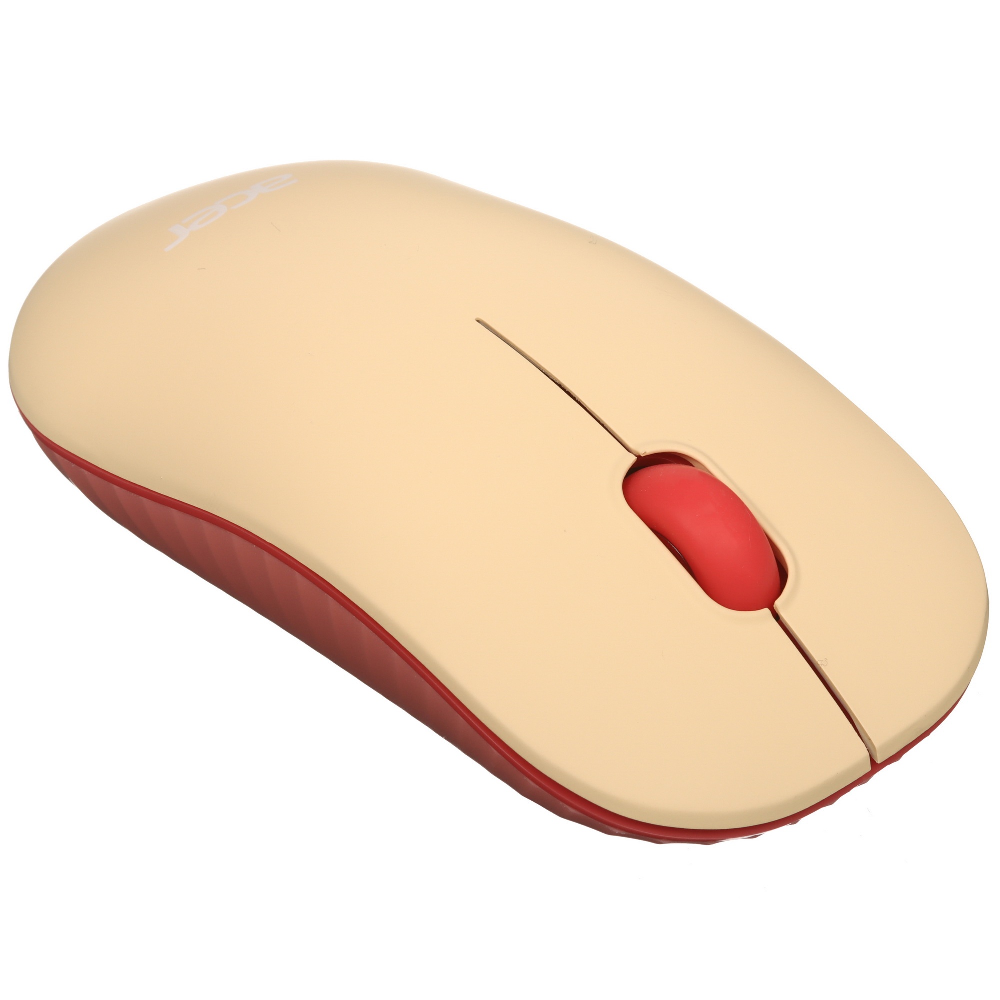 Мышь беспроводная Acer OMR205 бежевый/розовый, 1200 dpi, радиоканал, USB, кнопки - 3