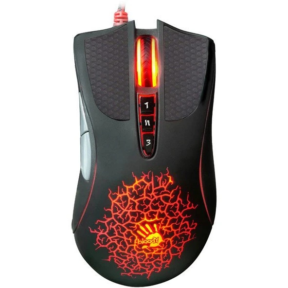 Мышь проводная A4Tech Bloody A90 черный, 6200 dpi, USB, кнопки - 8