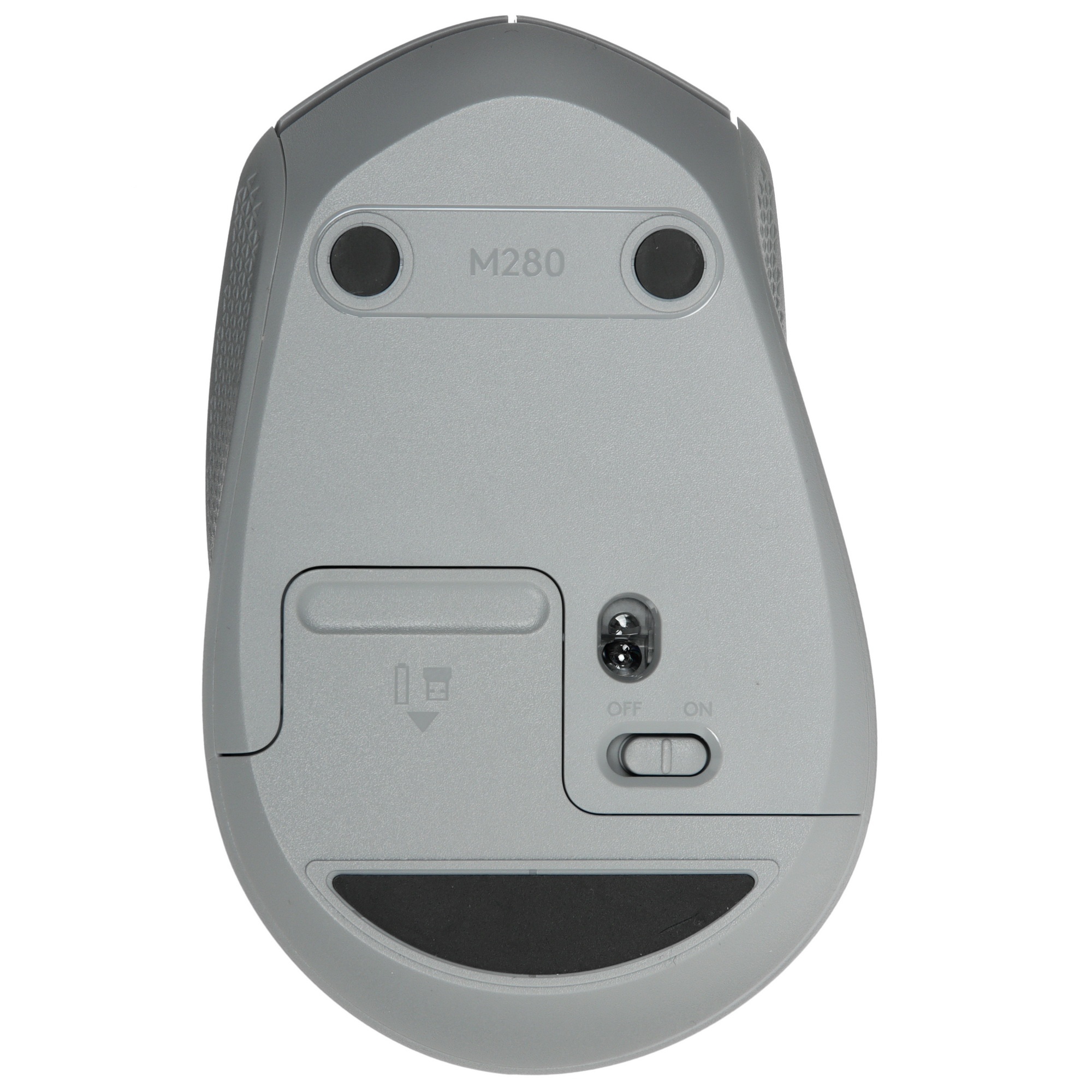 Мышь беспроводная Logitech M280 серый, 1000 dpi, радиоканал, USB, кнопки - 3