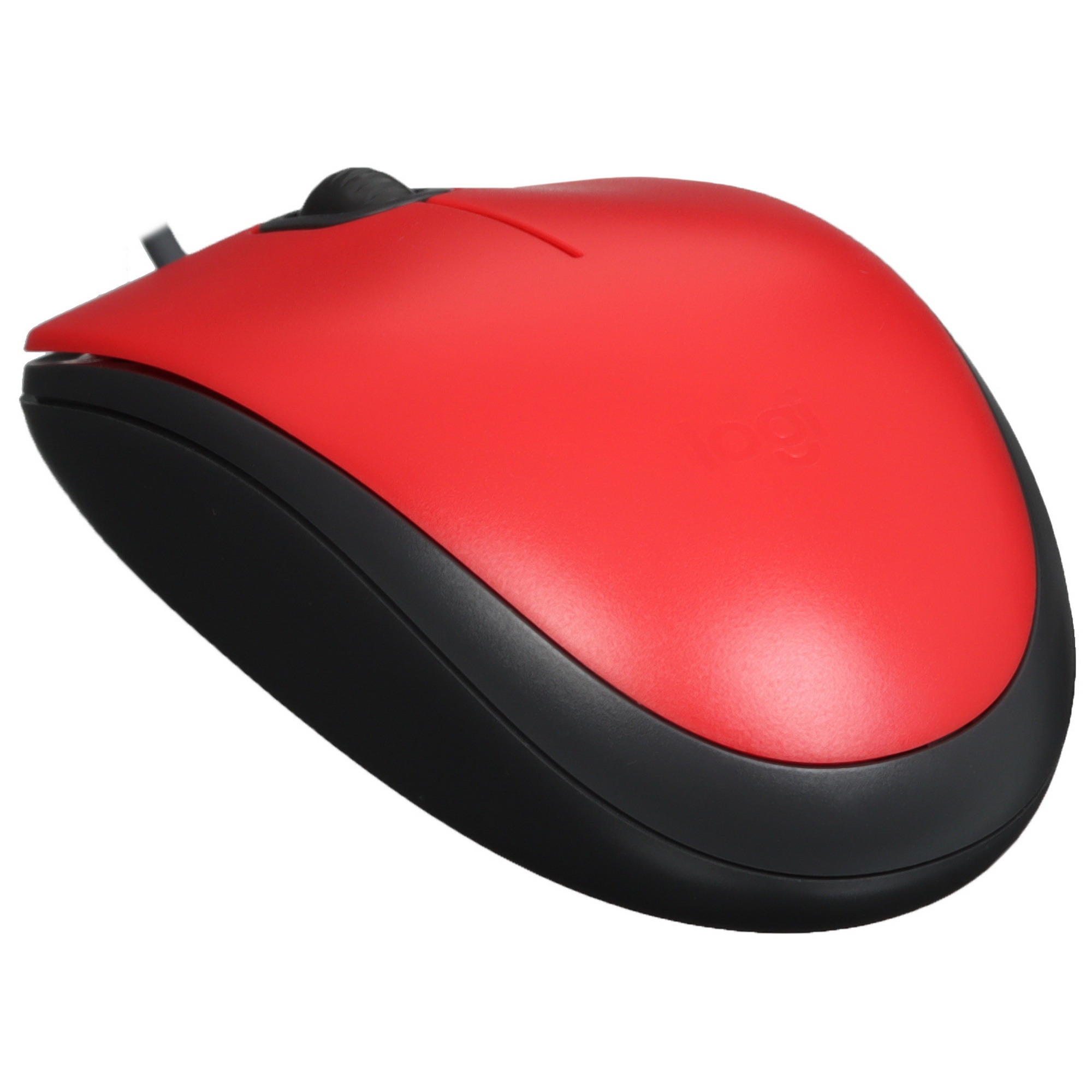 Мышь проводная Logitech M110 Silent красный, 1000 dpi, USB, кнопки - 3