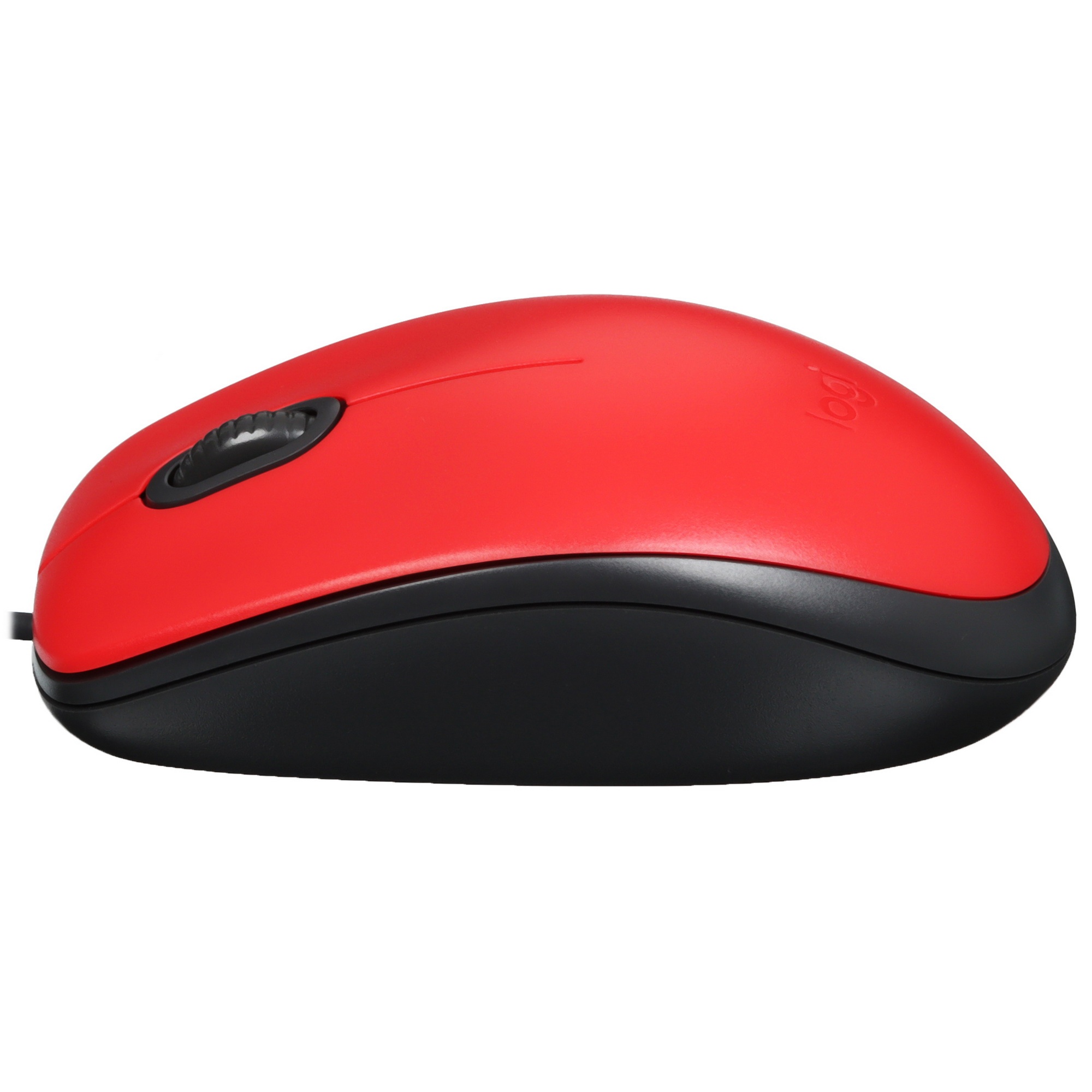 Мышь проводная Logitech M110 Silent красный, 1000 dpi, USB, кнопки - 3
