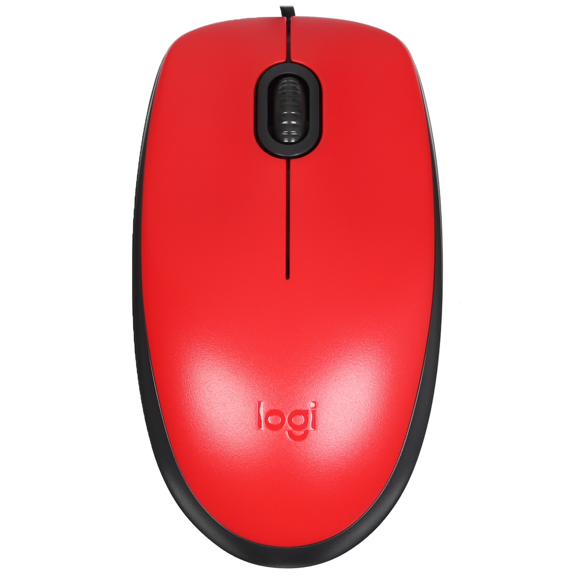 Мышь проводная Logitech M110 Silent красный, 1000 dpi, USB, кнопки - 3
