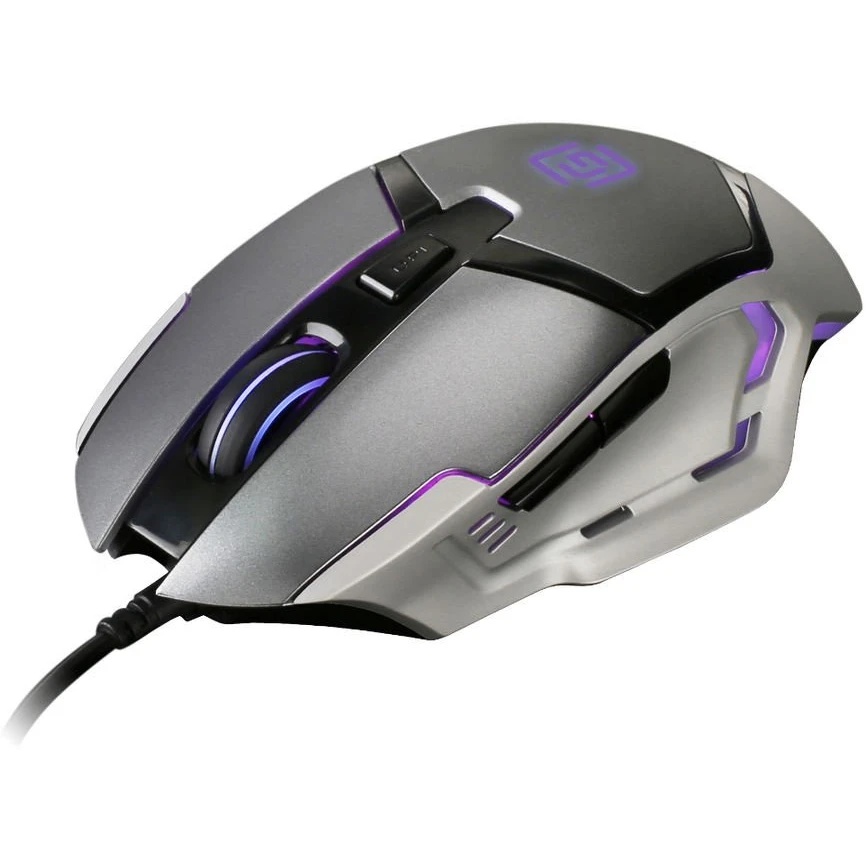 Мышь проводная Oklick 915G HELLWISH V2 черный/серебристый, 2400 dpi, USB, кнопки - 6