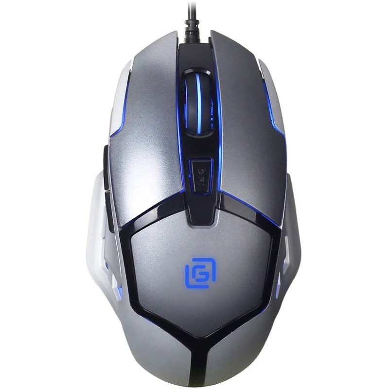 Мышь проводная Oklick 915G HELLWISH V2 черный/серебристый, 2400 dpi, USB, кнопки - 6