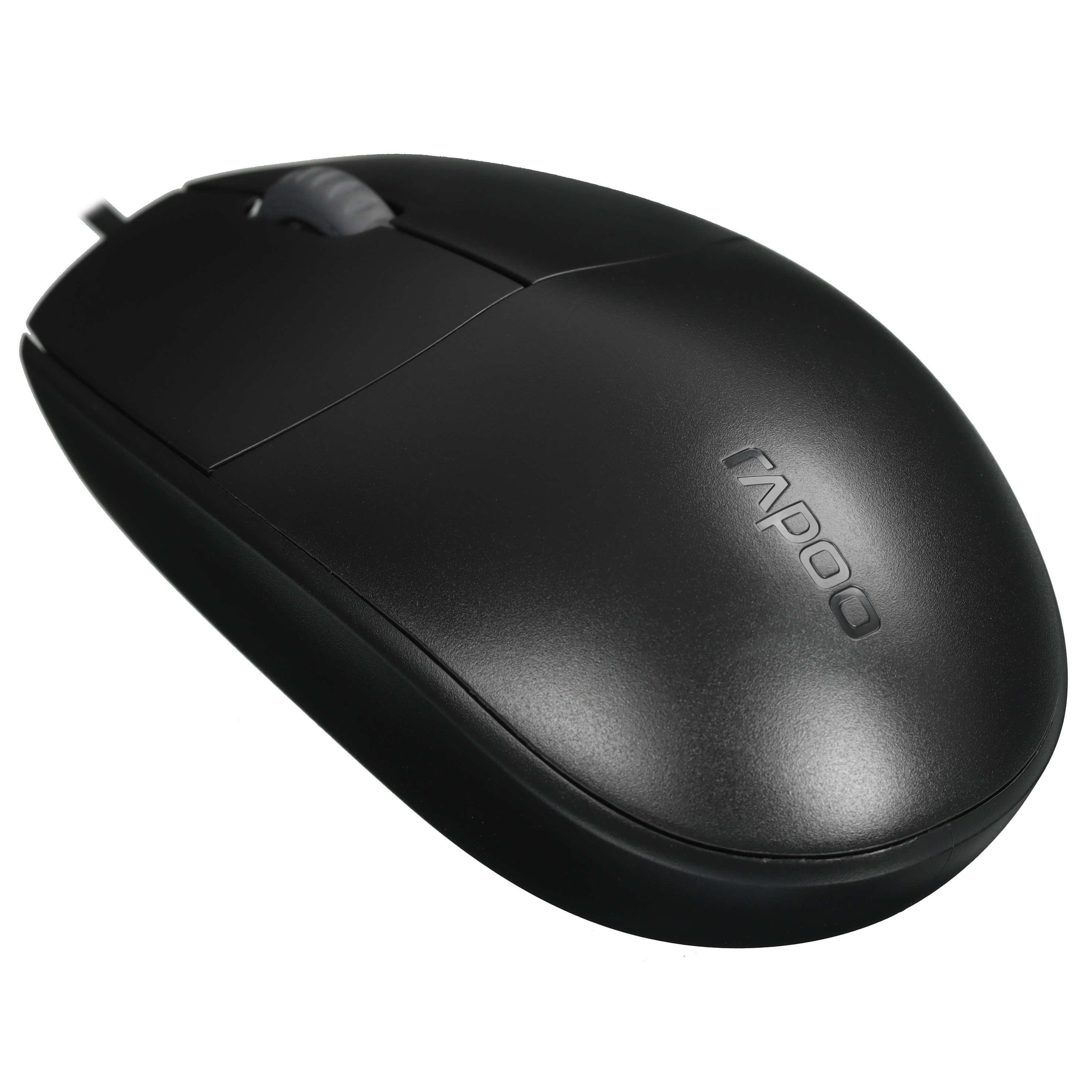 Мышь проводная Rapoo N100 черный, 1600 dpi, USB, кнопки - 3