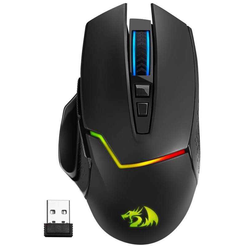 Мышь беспроводная Defender Redragon Mirage Pro черный, 8000 dpi, радиоканал, USB, кнопки - 9