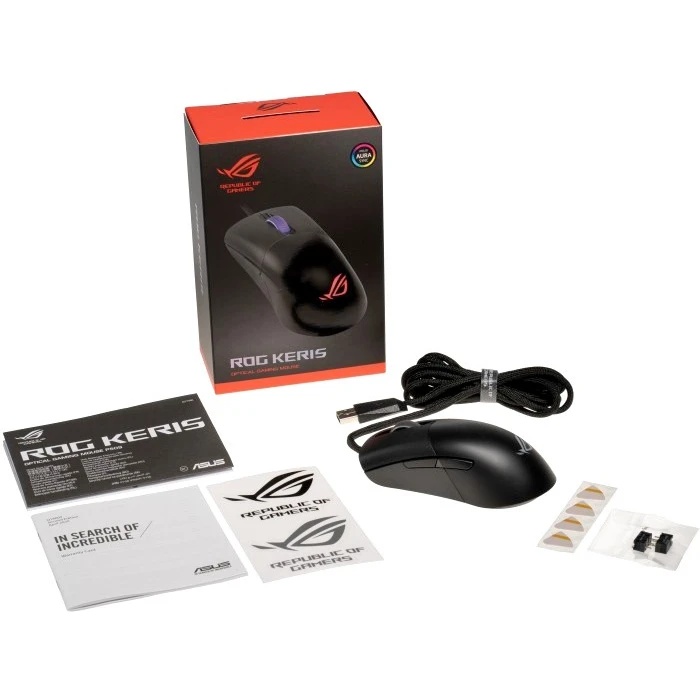 Мышь проводная ASUS ROG Keris черный, 16000 dpi, USB, кнопки - 7