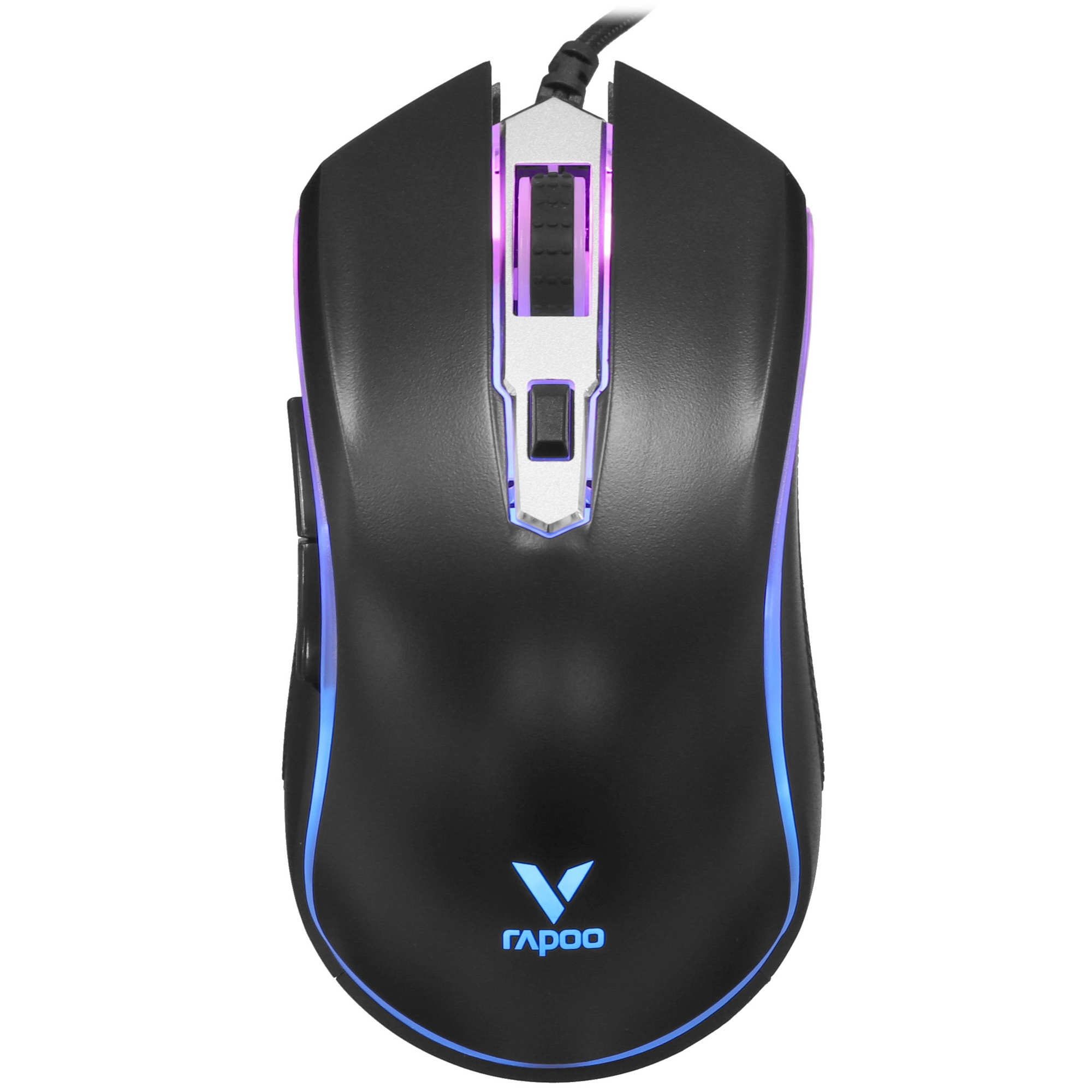 Мышь  Rapoo V25S черный оптическая (2000dpi) USB2.0 (5but)
