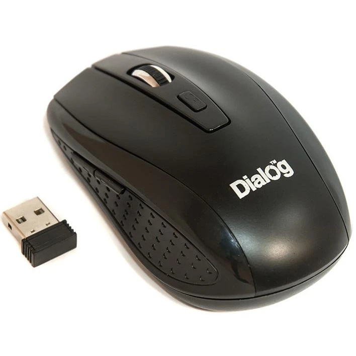Мышь MROP-01U BLACK Dialog Pointer RF 2.4G Optical - 5 кнопок + ролик прокрутки, USB, черная