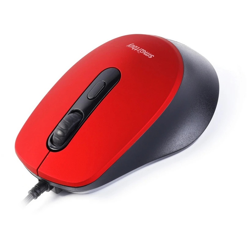 Мышь проводная беззвучная Smartbuy ONE 265-R красная / 40 [SBM-265-R]