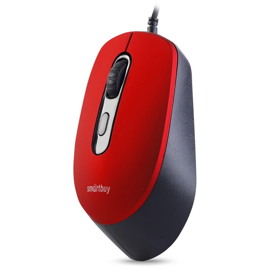 Мышь проводная беззвучная Smartbuy ONE 265-R красная / 40 [SBM-265-R]